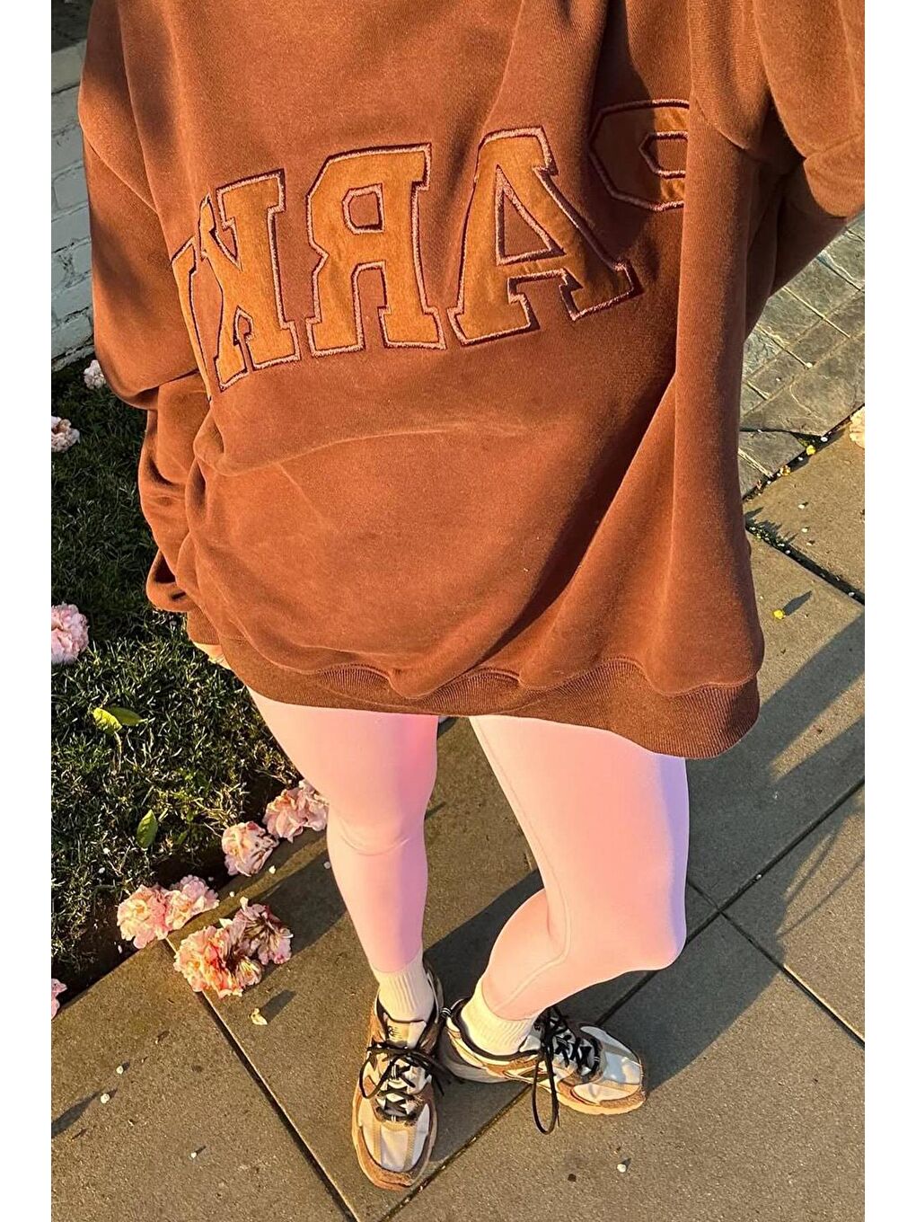 Pembe Yüksek Bel Kadın Tayt Mg2230-1