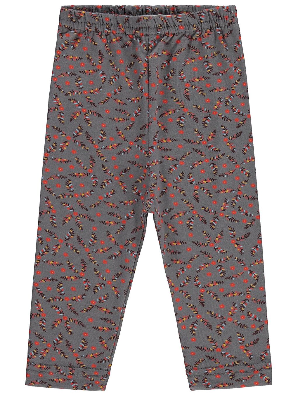 Baby Çiçek Baskılı 6-18 Ay Tayt - Gri 12-18 Ay