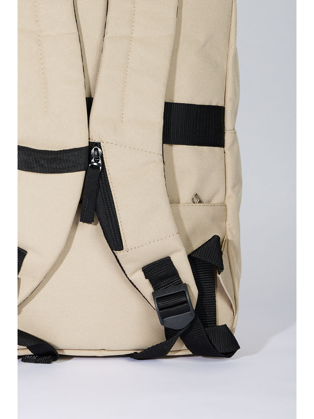 Bej Erkek Vizon-Antrasti Logolu Okul-Sırt Çantası-6