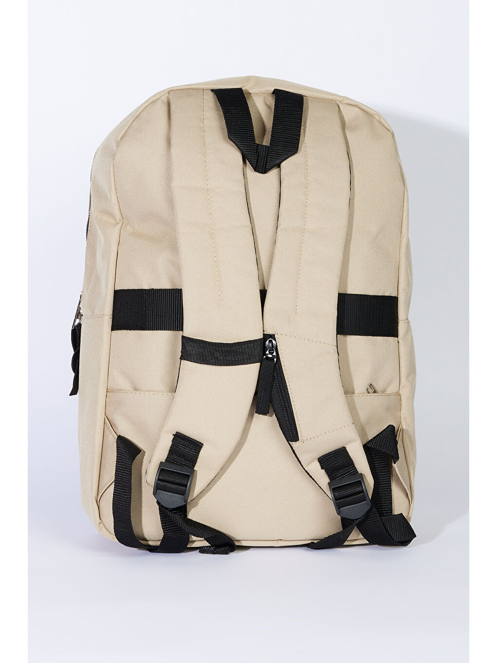 Bej Erkek Vizon-Antrasti Logolu Okul-Sırt Çantası-9