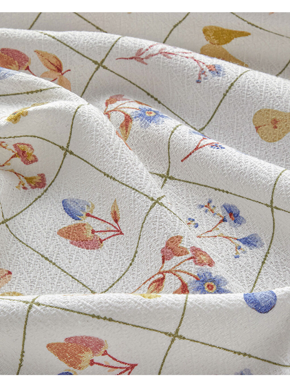 Pear Garden Baskılı Tek Kişilik Pike Takımı 150x220 cm Yeşil-4