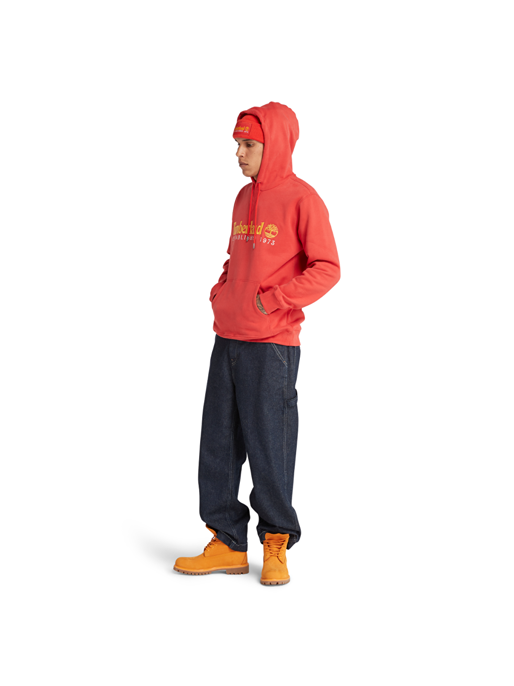 LS 50th Anniversary Est  1973 Erkek Turuncu Kapüşonlu Sweatshirt-2