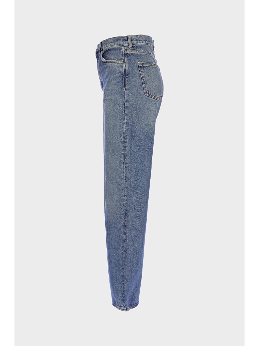 Diana Açık Mavi Yüksek Bel Patı Fermuarlı Dad Straight Jean Pantolon C 4517-118-3