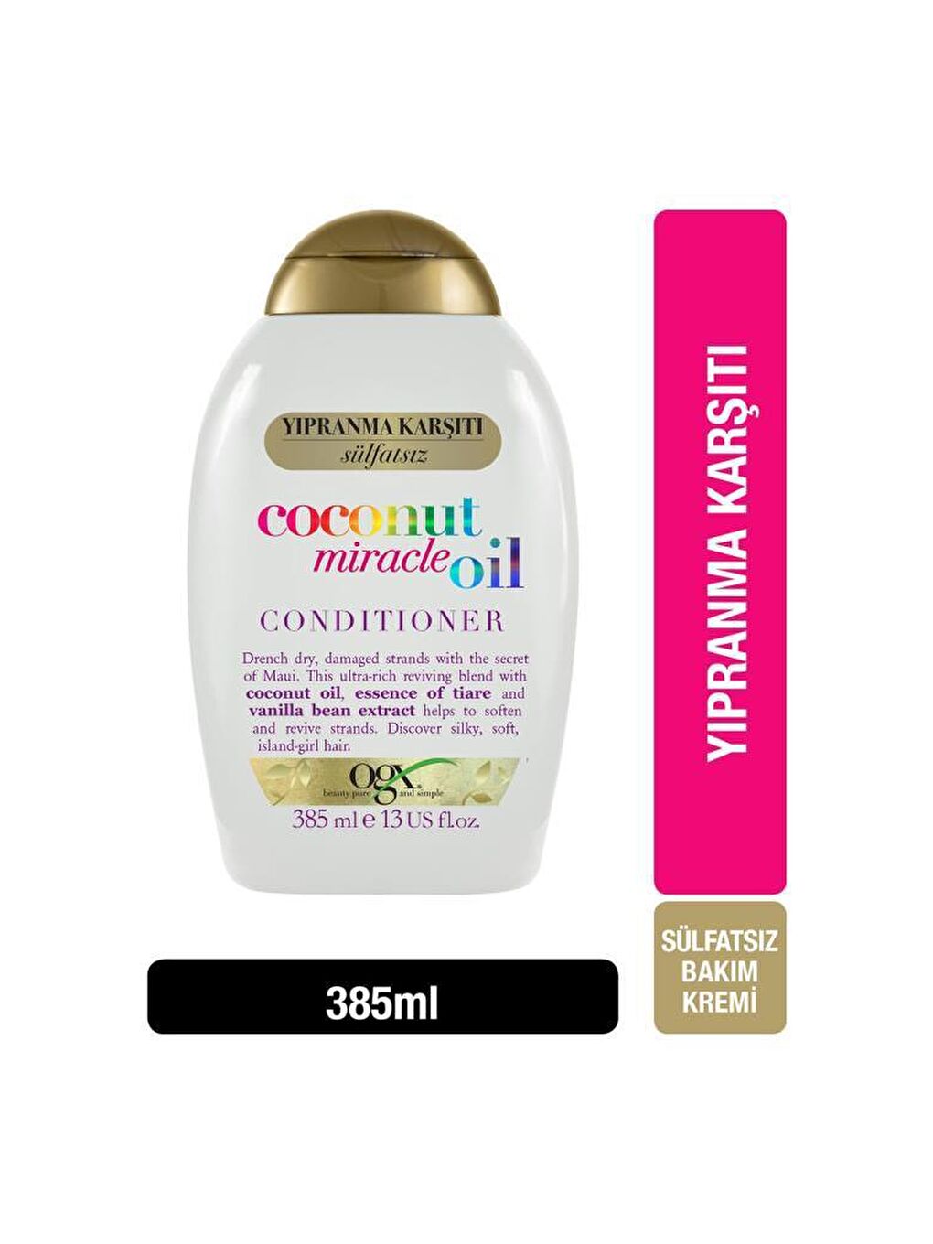 OGX Renksiz Yıpranma Karşıtı Coconut Miracle Oil Sülfatsız Bakım Kremi  385 ml