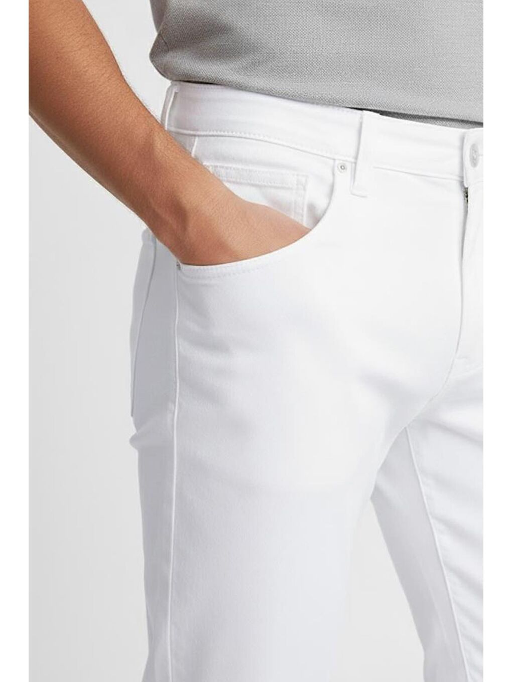 Giotelli Beyaz Regular Fit Pamuk Karışımlı Elastanlı Chino Pantolon-2