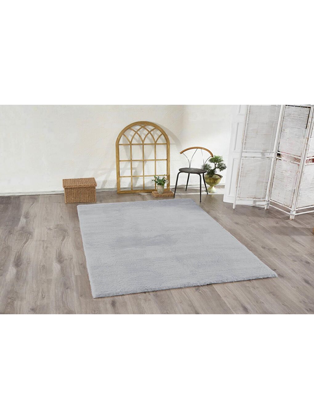 Kürk Halı 120x180 Açık Gri-1