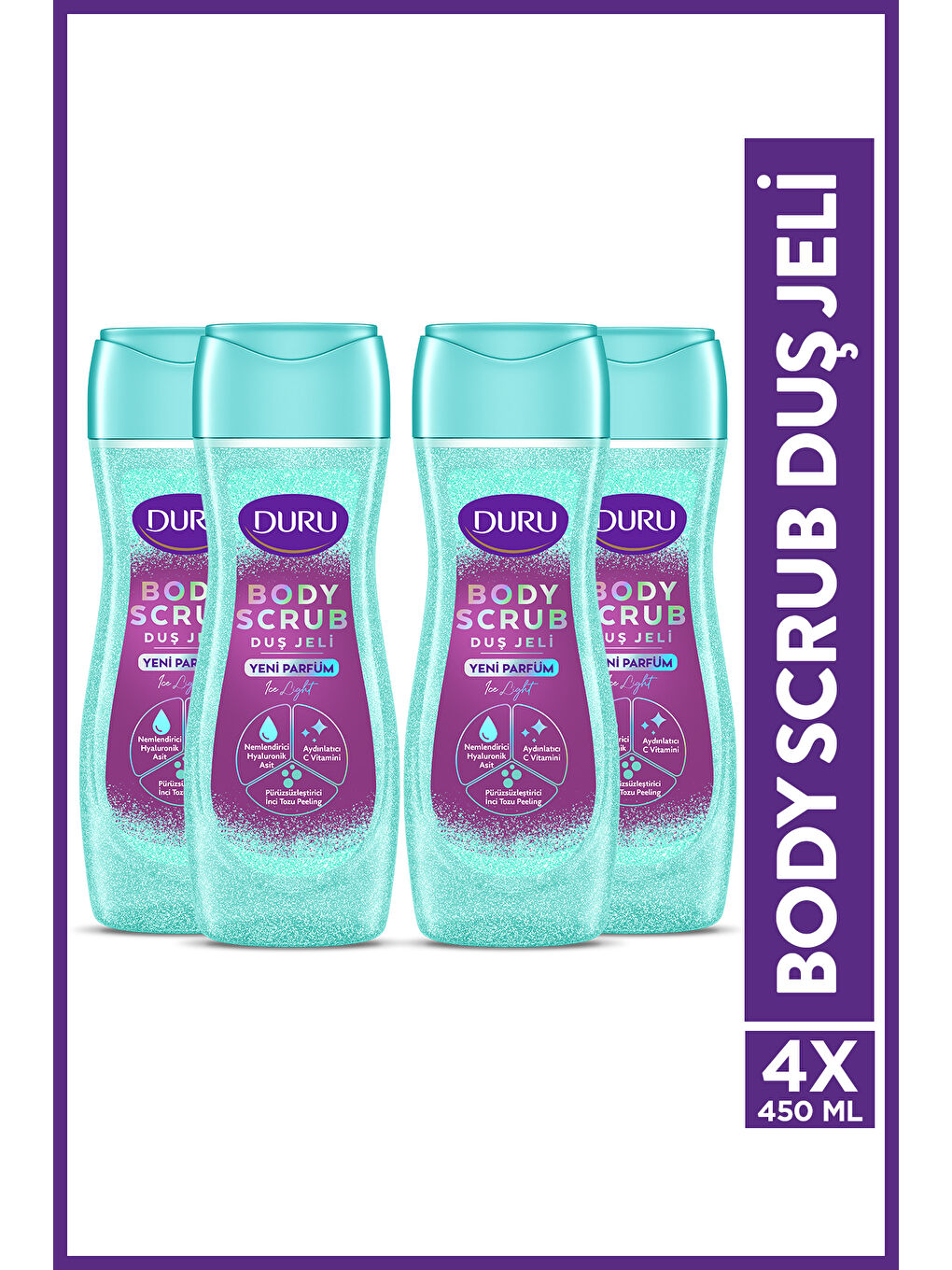 BODY SCRUB ICE LIGHT DUŞ JELİ 4X450 ML