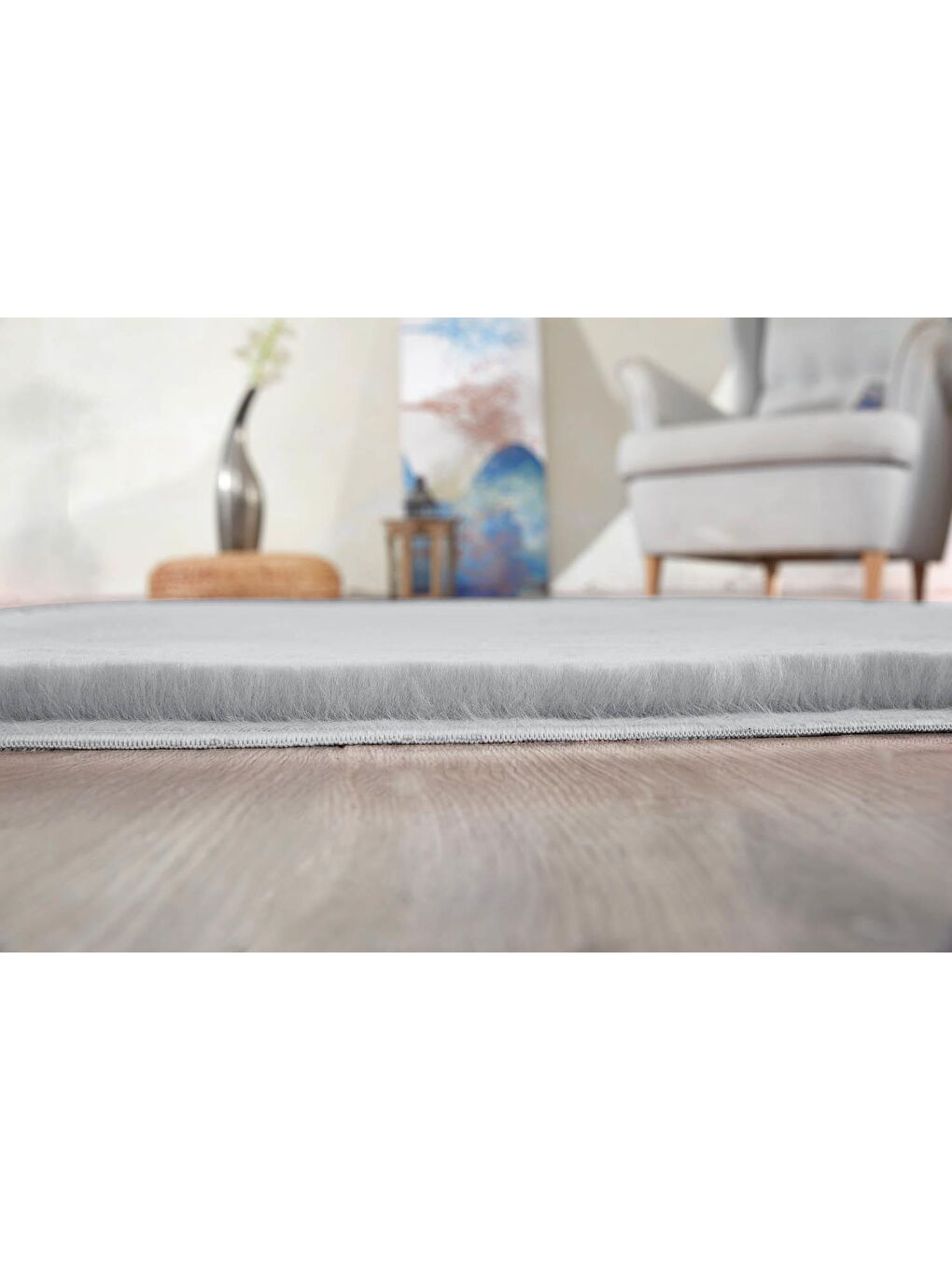 Kürk Halı 120x180 Açık Gri-2