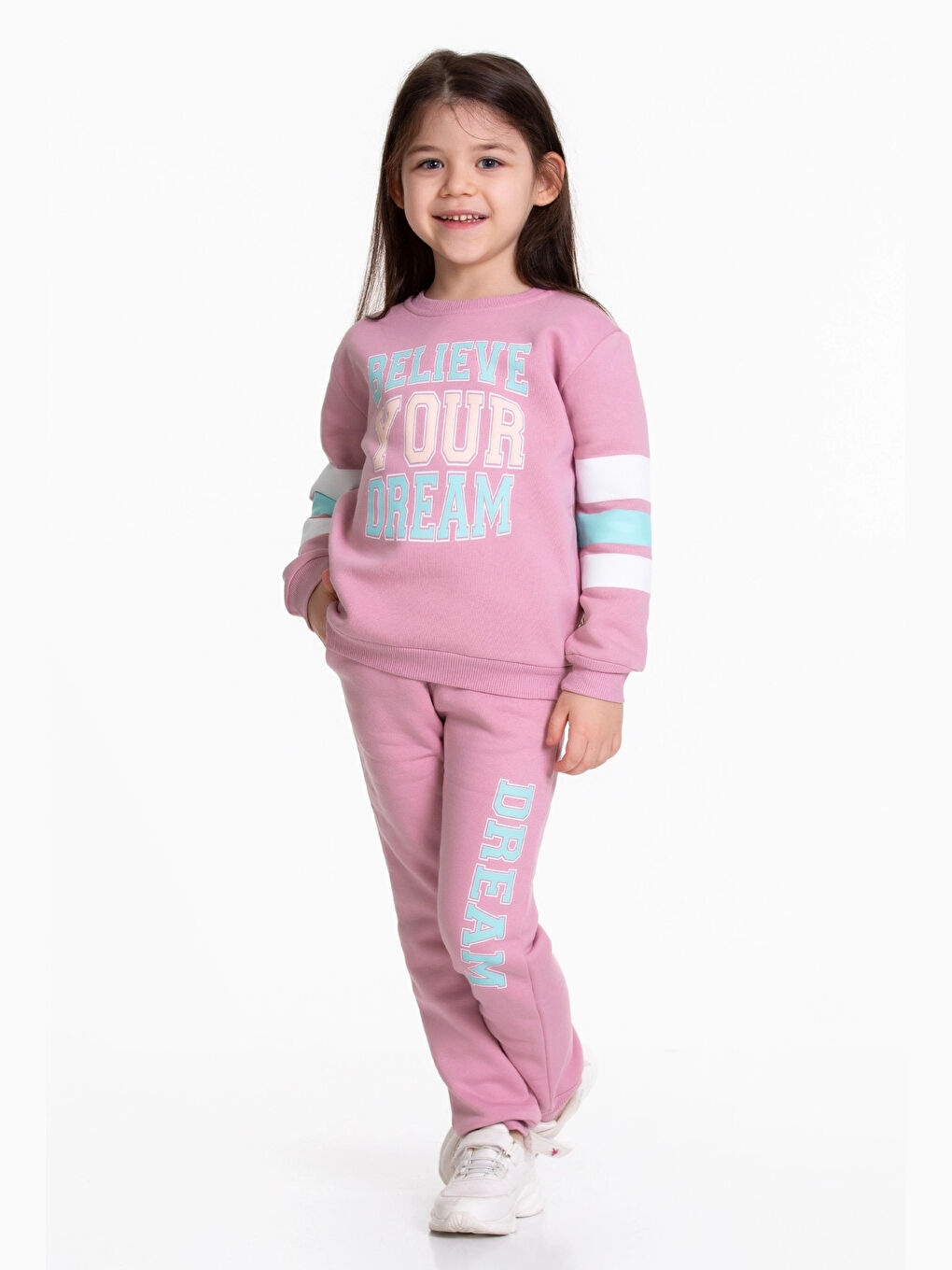 Pembe Dream Baskılı Kız Bebek Takım 54327