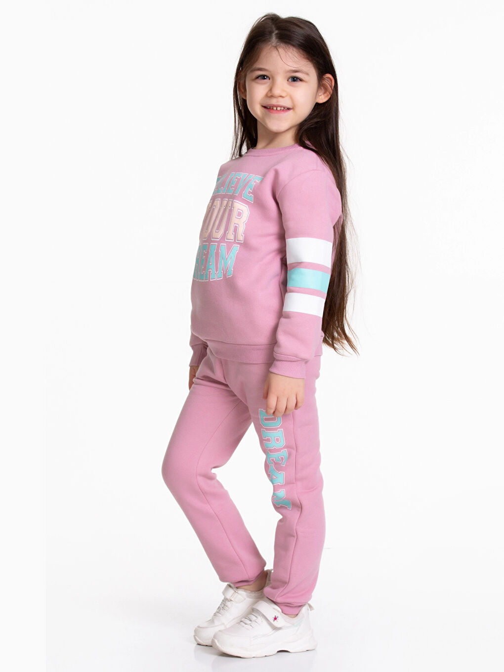 Pembe Dream Baskılı Kız Bebek Takım 54327-2