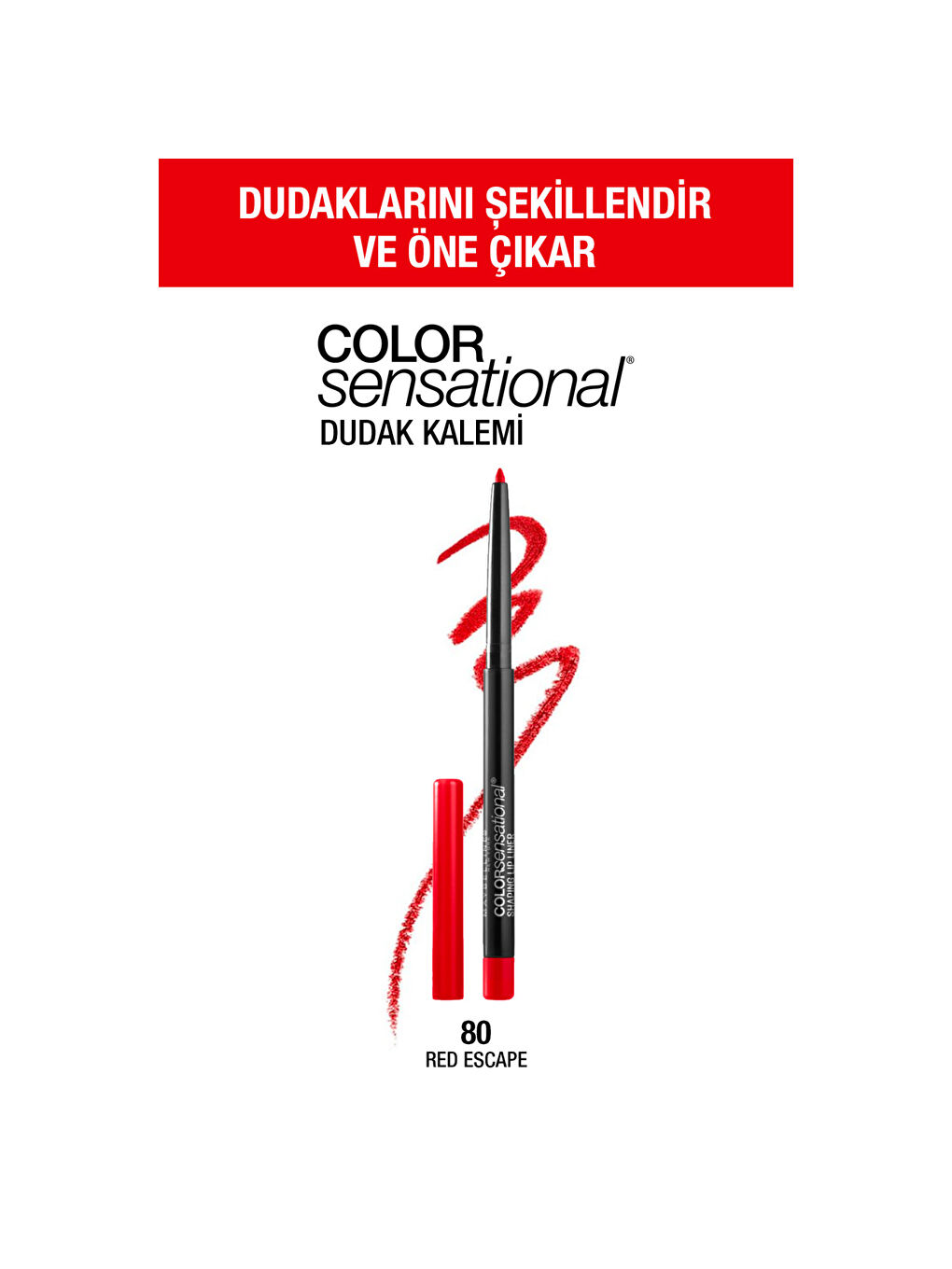 Color Sensational Dudak Kalemi - 80 Red Escape (Kırmızı)