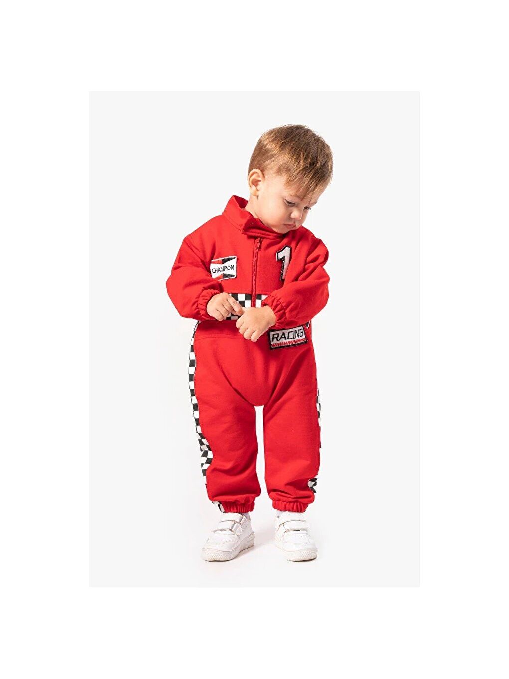 Kırmızı Erkek Bebek Tulum 8070-2