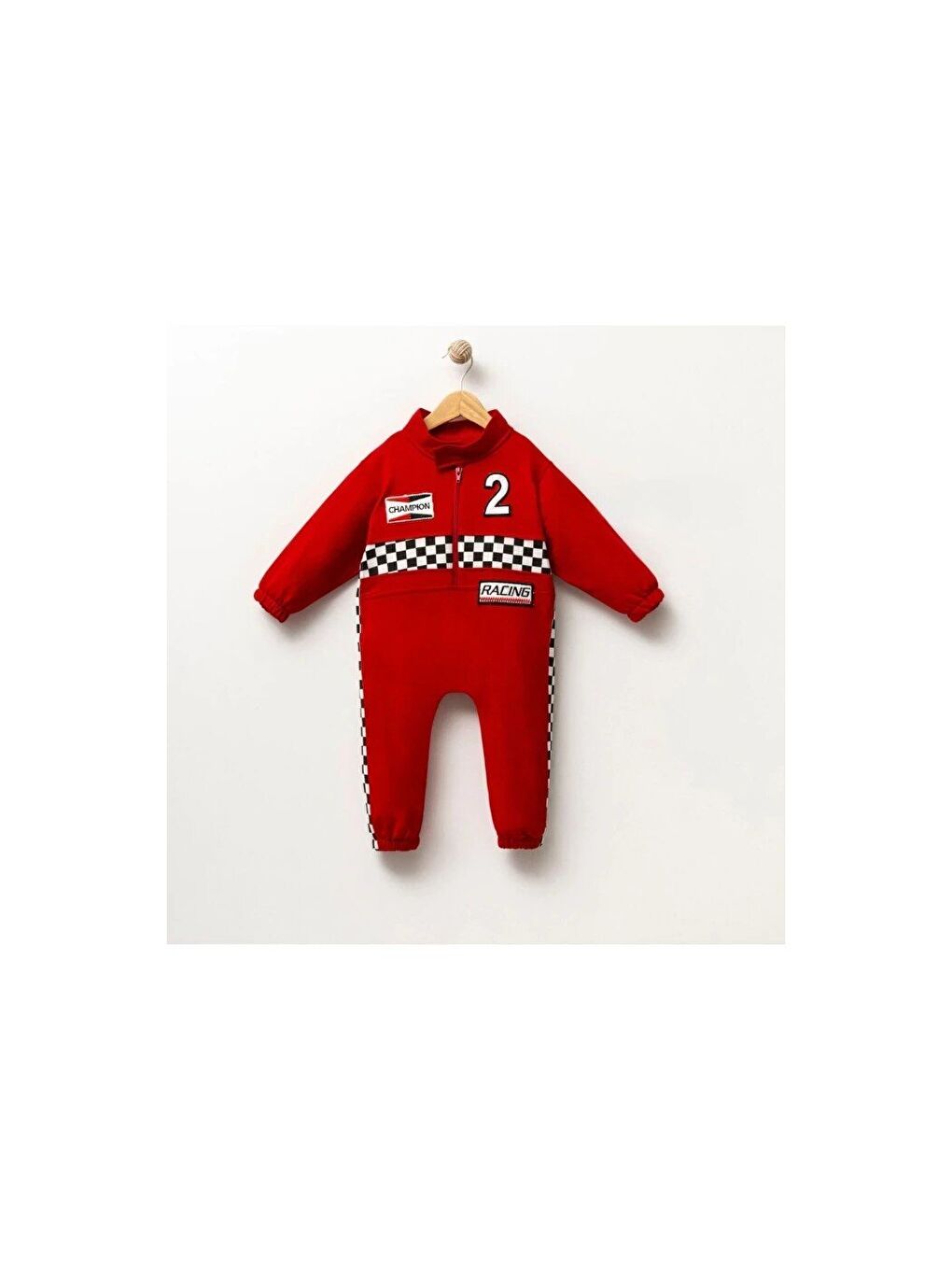 Kırmızı Erkek Bebek Tulum 8070-6