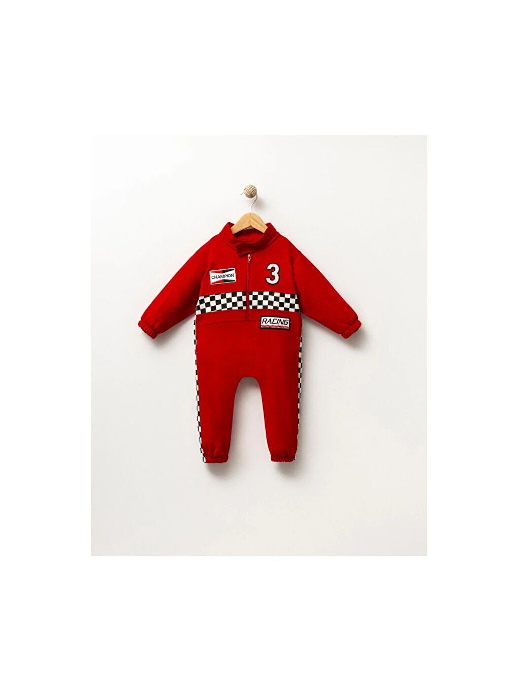 Kırmızı Erkek Bebek Tulum 8070-7
