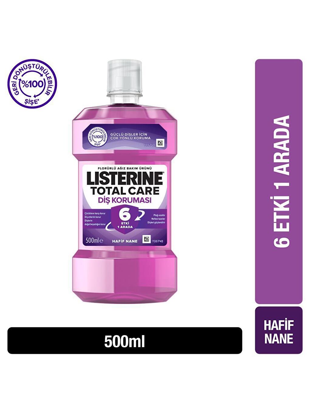 Listerine Renksiz Total Care Ağız Bakım Suyu 500 ml