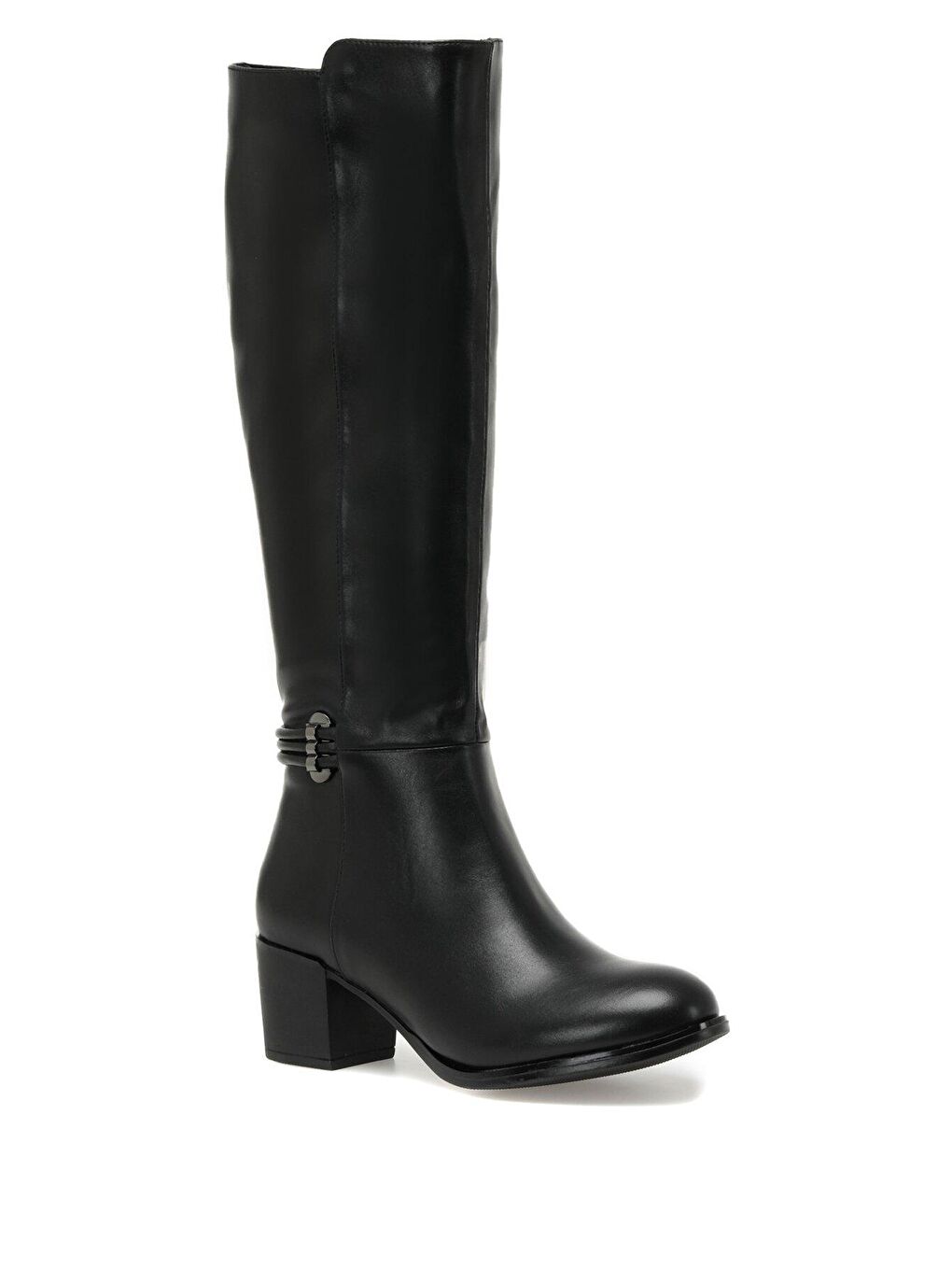 22K-702 2PR Siyah Kadın Topuklu Çizme-1