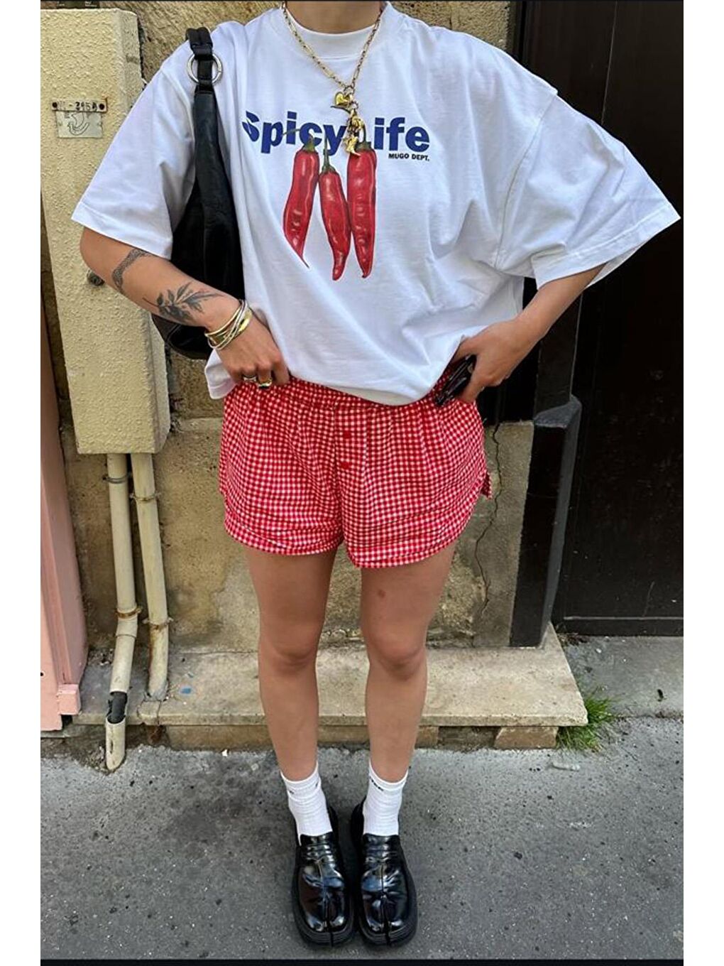 Beyaz %100 Pamuklu Baskılı Kadın Tişört Mg2452-2