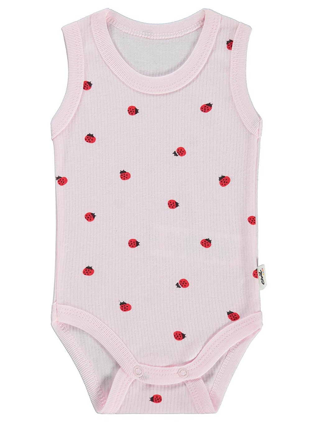 Baby Uğur Böceği Empirme 0-3 Yaş Çıtçıtlı Badi - Pembe