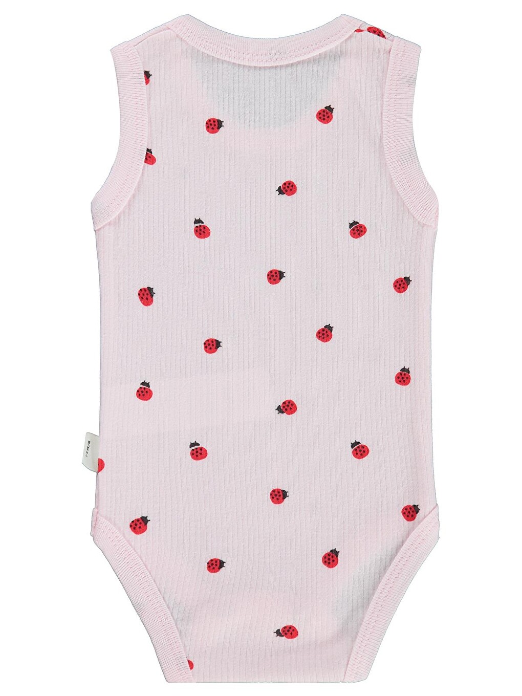 Baby Uğur Böceği Empirme 0-3 Yaş Çıtçıtlı Badi - Pembe-1