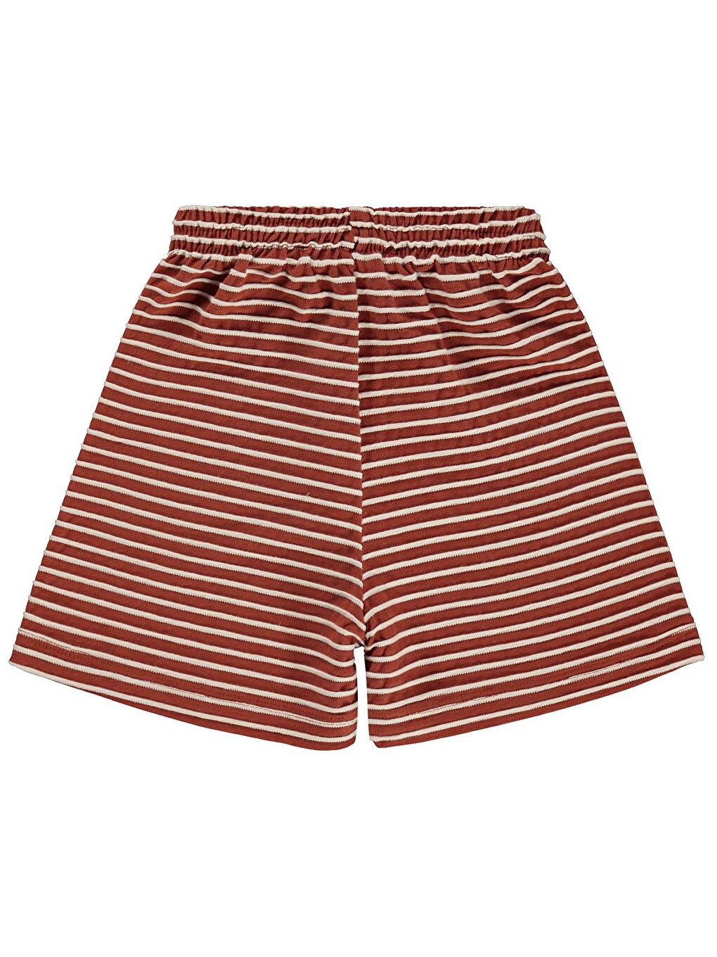 Kahverengi Boys Kabartma Çizgili 2-5 Yaş Şort - Turuncu 5-6 Yaş-1