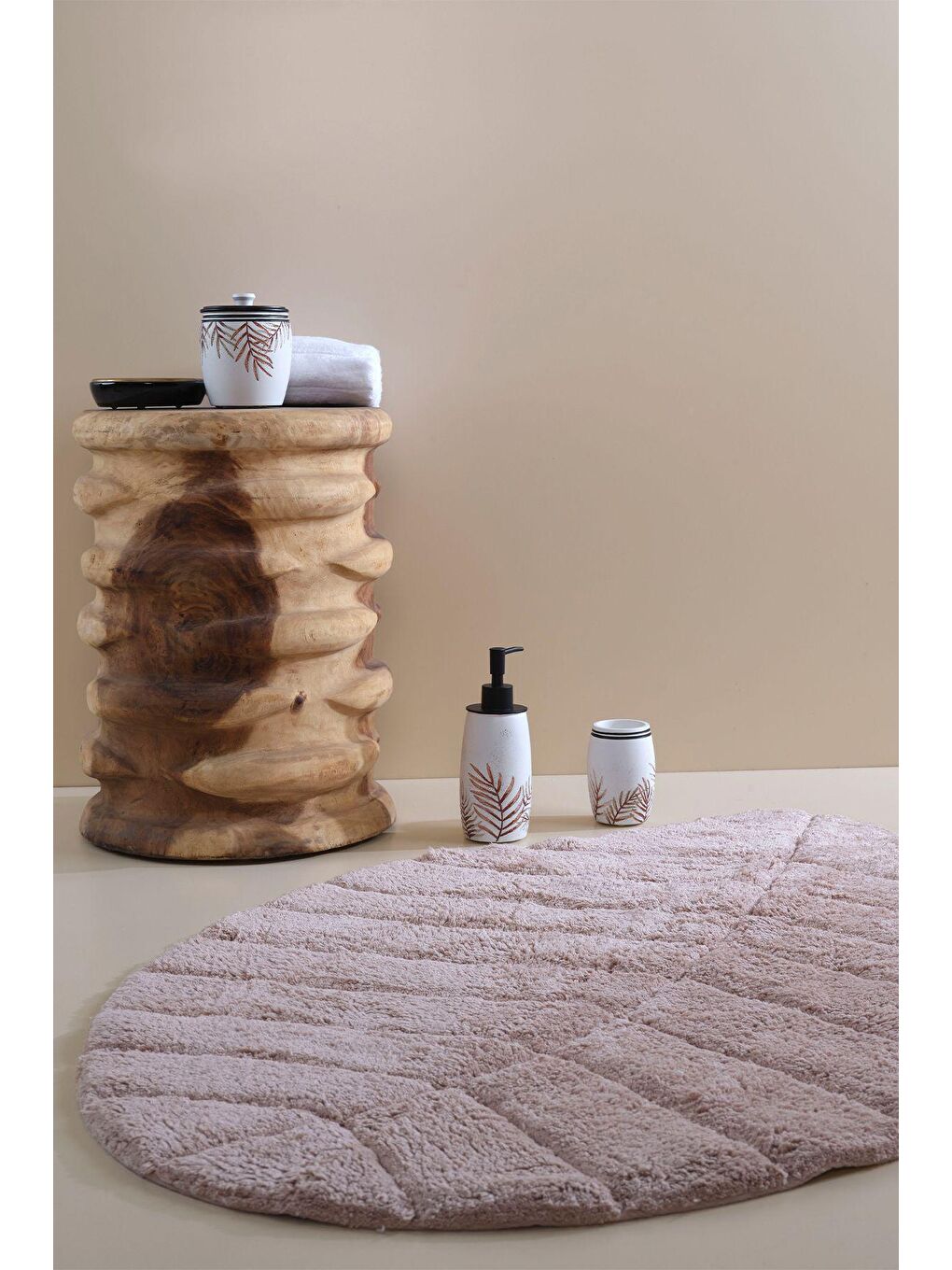 Pamuk Banyo Paspası Tropic Bej 70x110-6