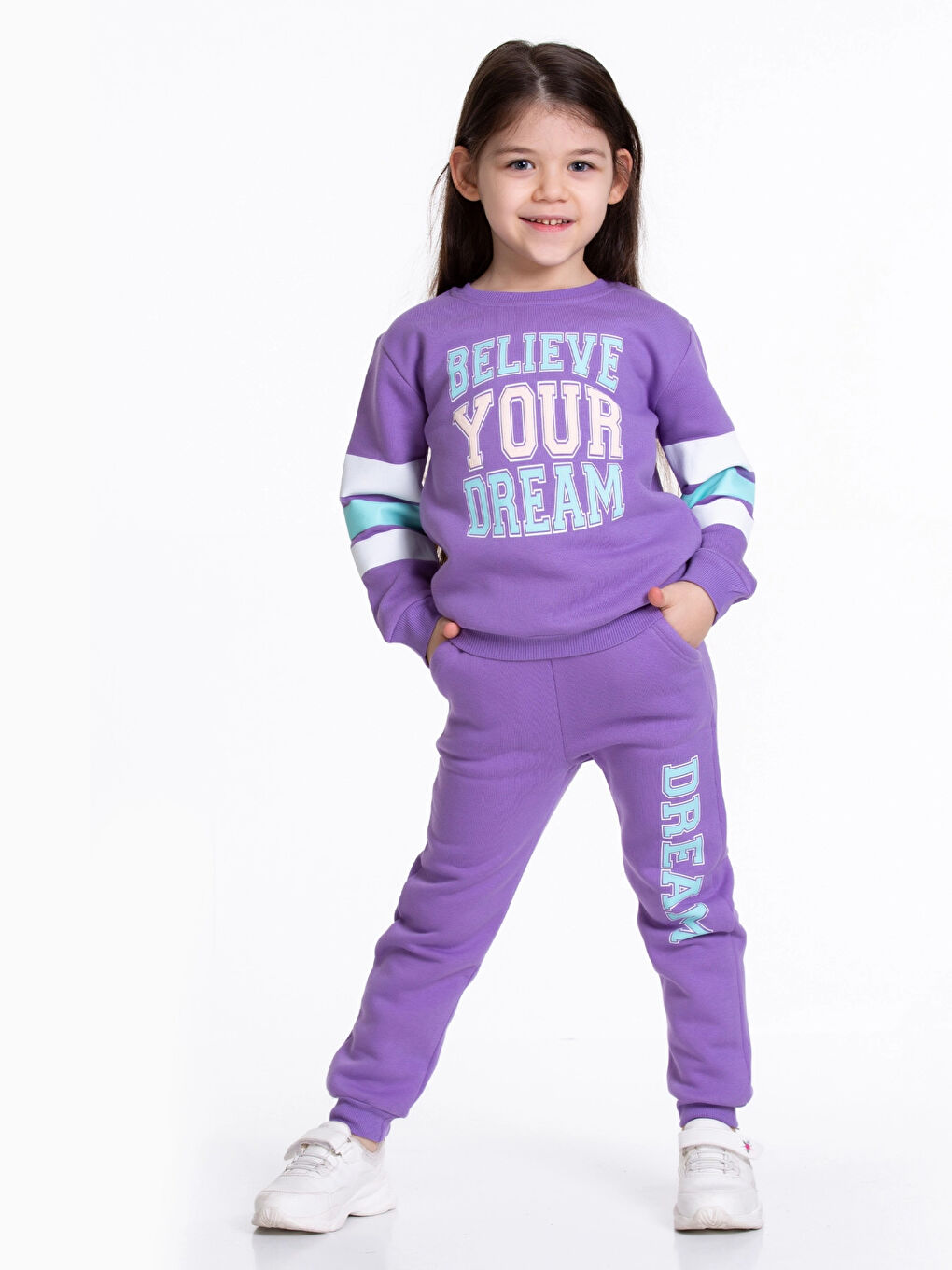 Lila Dream Baskılı Kız Bebek Takım 54327