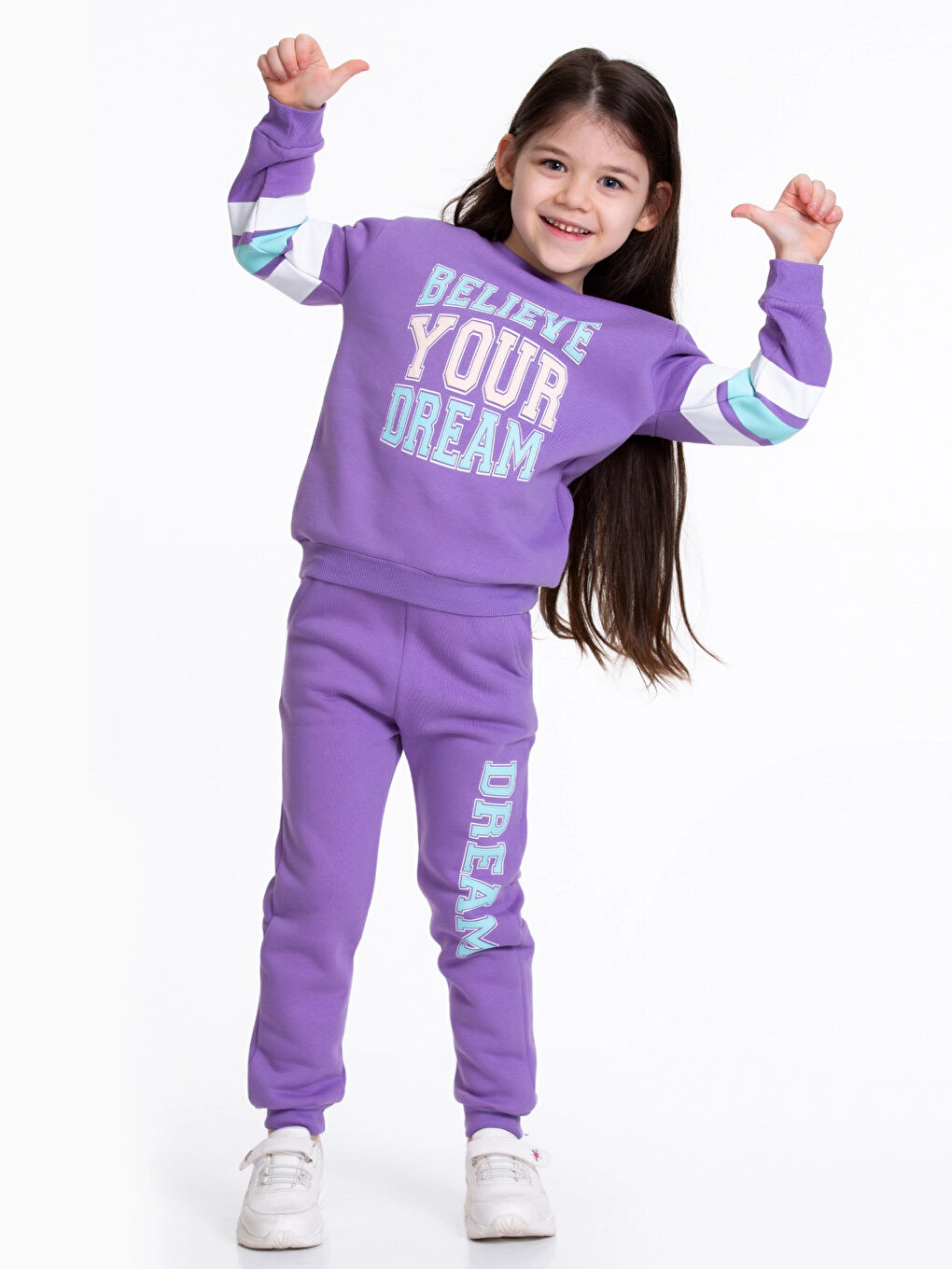 Lila Dream Baskılı Kız Bebek Takım 54327-1