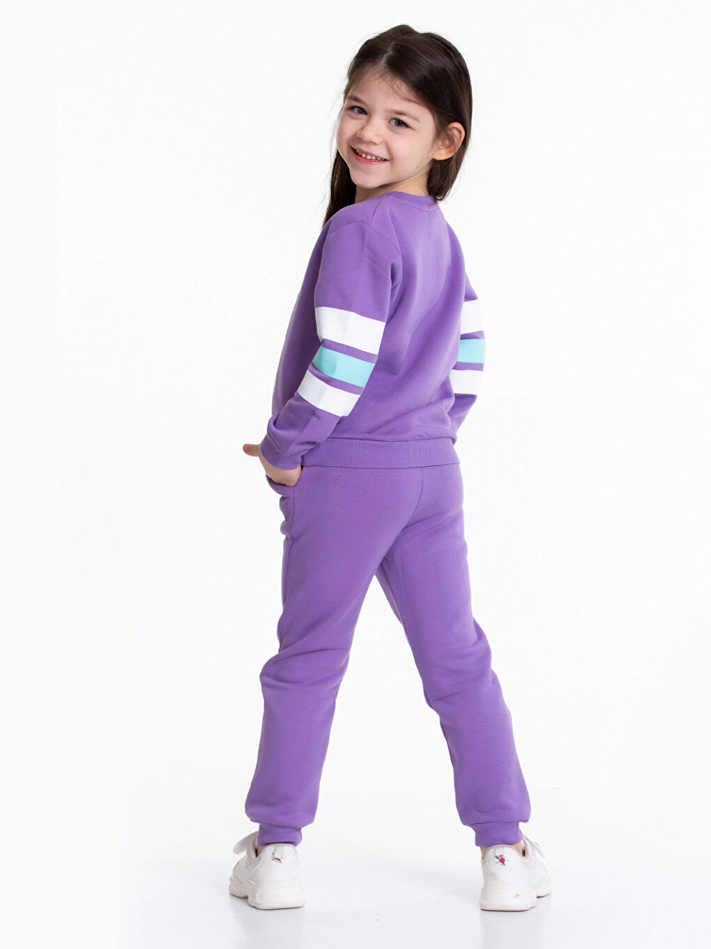 Lila Dream Baskılı Kız Bebek Takım 54327-3