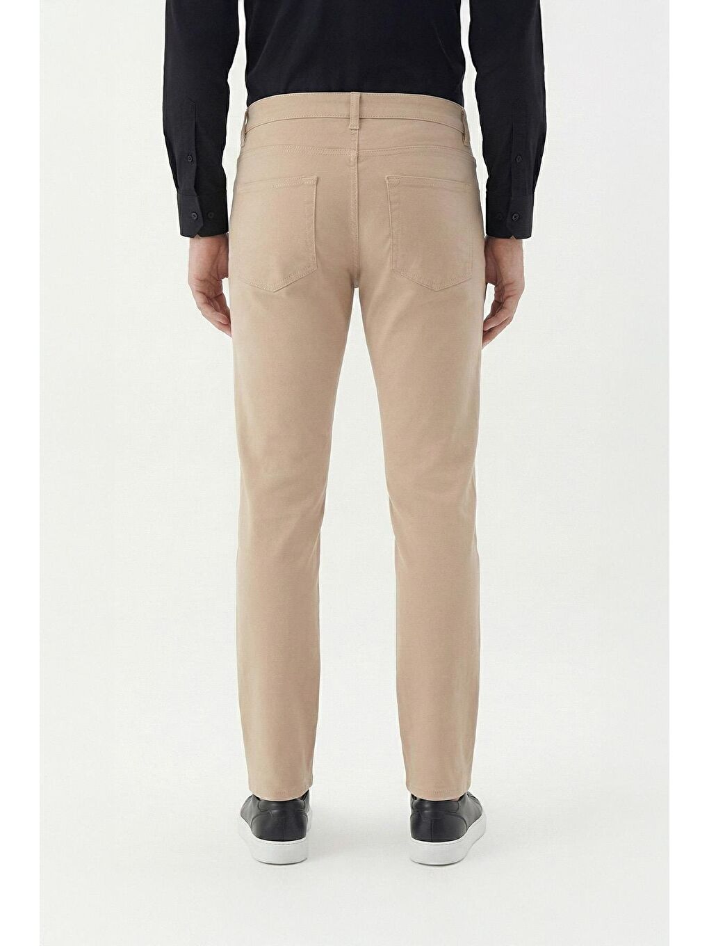 Giotelli Bej Comfort Fit Yünlü 5 Cep Chino Normal Bel Standart Boy Erkek Pantolon-1