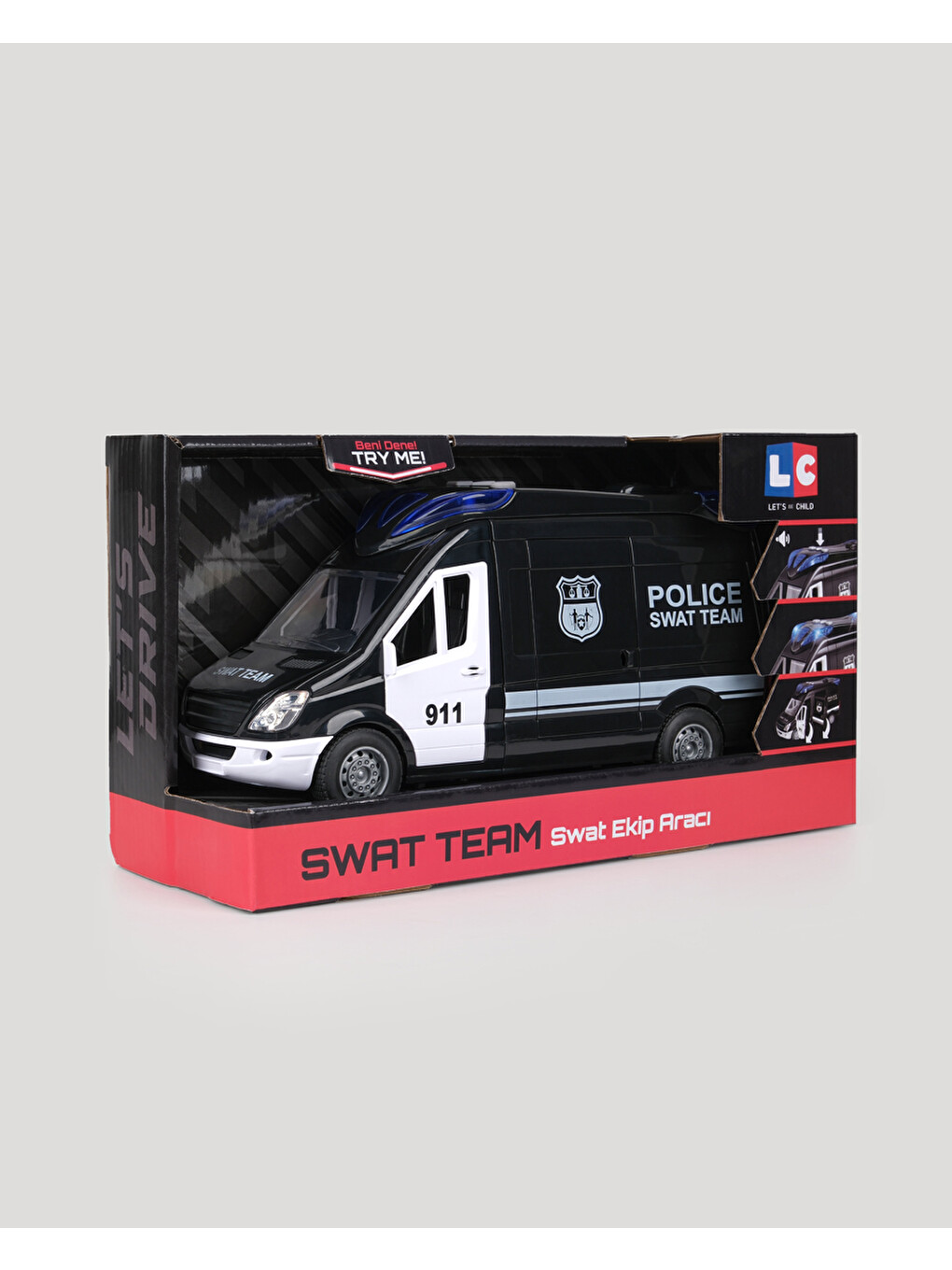 Sesli Ve Işıklı Polis Swat Ekip Aracı-8