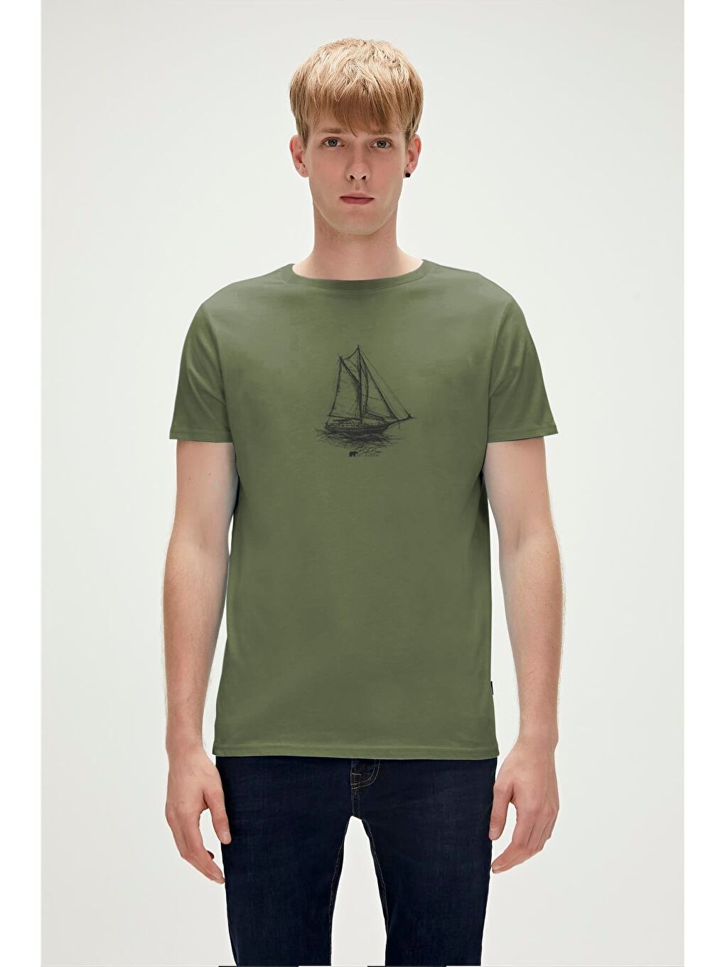Art Of Journey Soluk Yeşil Erkek Baskılı Tişört