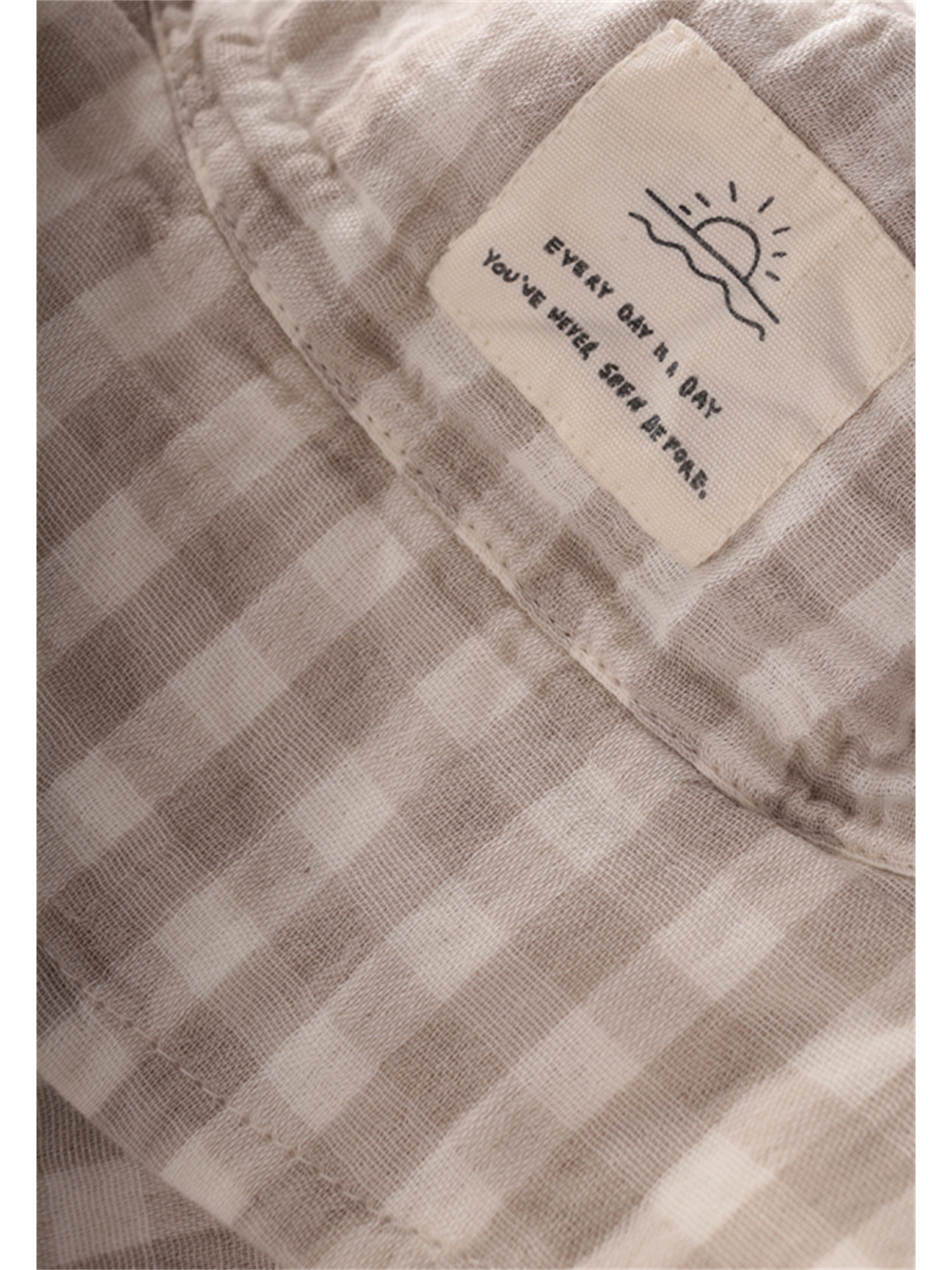 Bej Müslin Bucket Şapka 2-8 Yaş Vizon-1