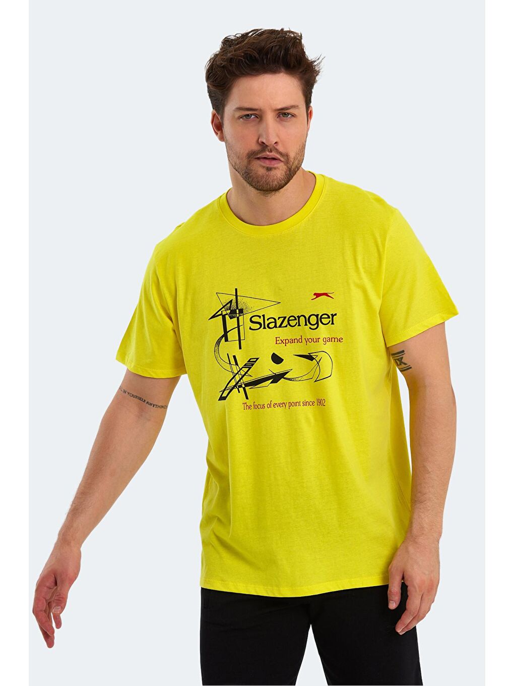 SLAZENGER Açık Sarı KARNEN OVER Erkek Kısa Kol T-Shirt Açık Sarı - 4