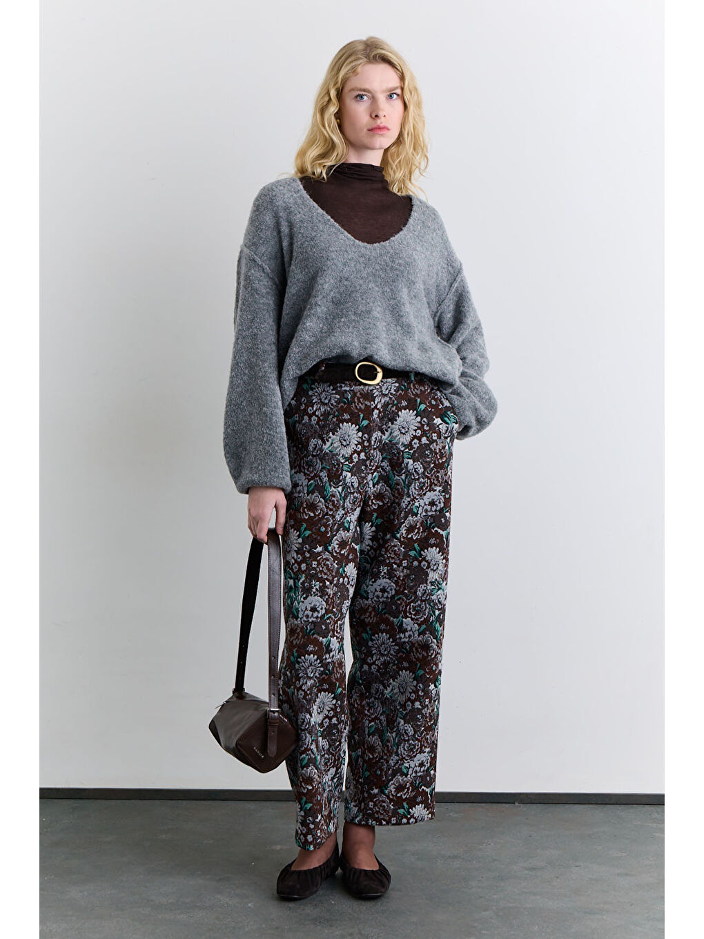 Soft Dokulu Kazak Açık Gri-2