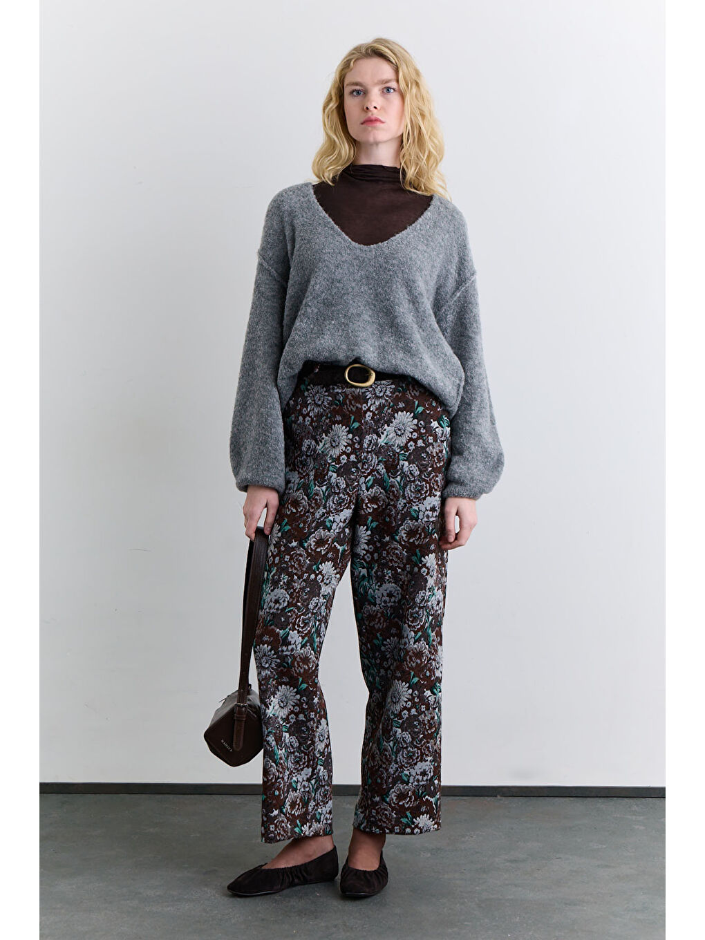 Soft Dokulu Kazak Açık Gri-3