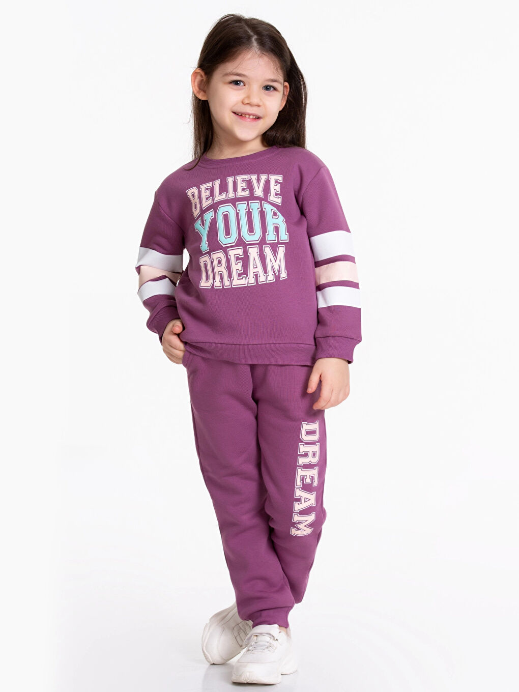 Mor Dream Baskılı Kız Bebek Takım 54327