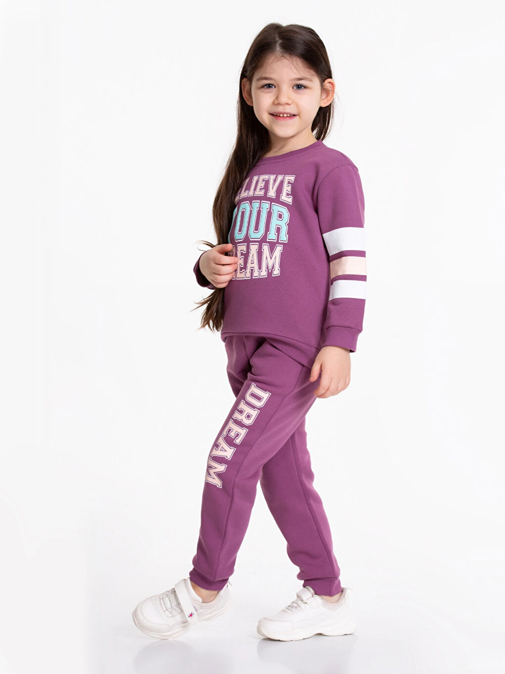 Mor Dream Baskılı Kız Bebek Takım 54327-1