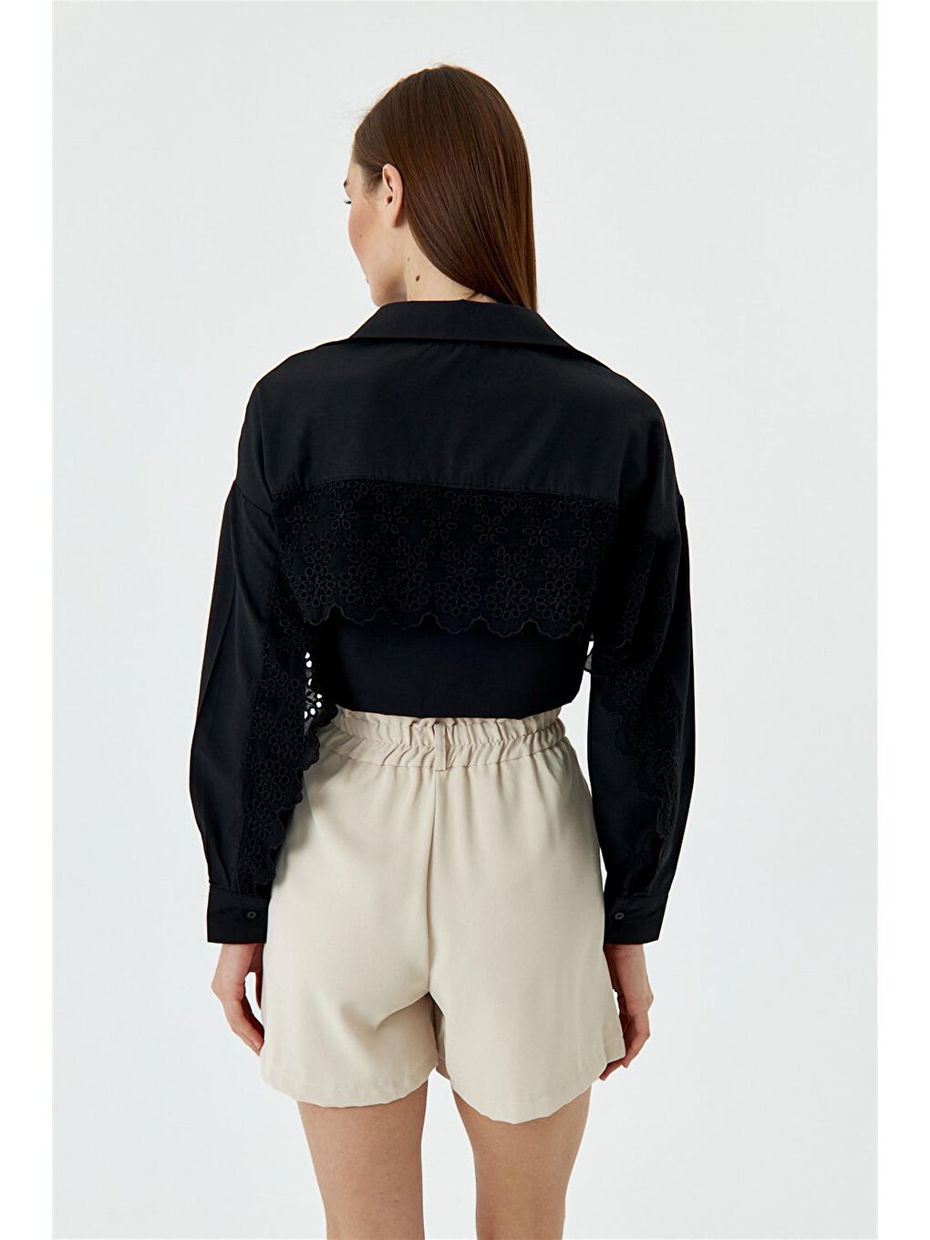 Bermuda Bej Kadın Şort-3