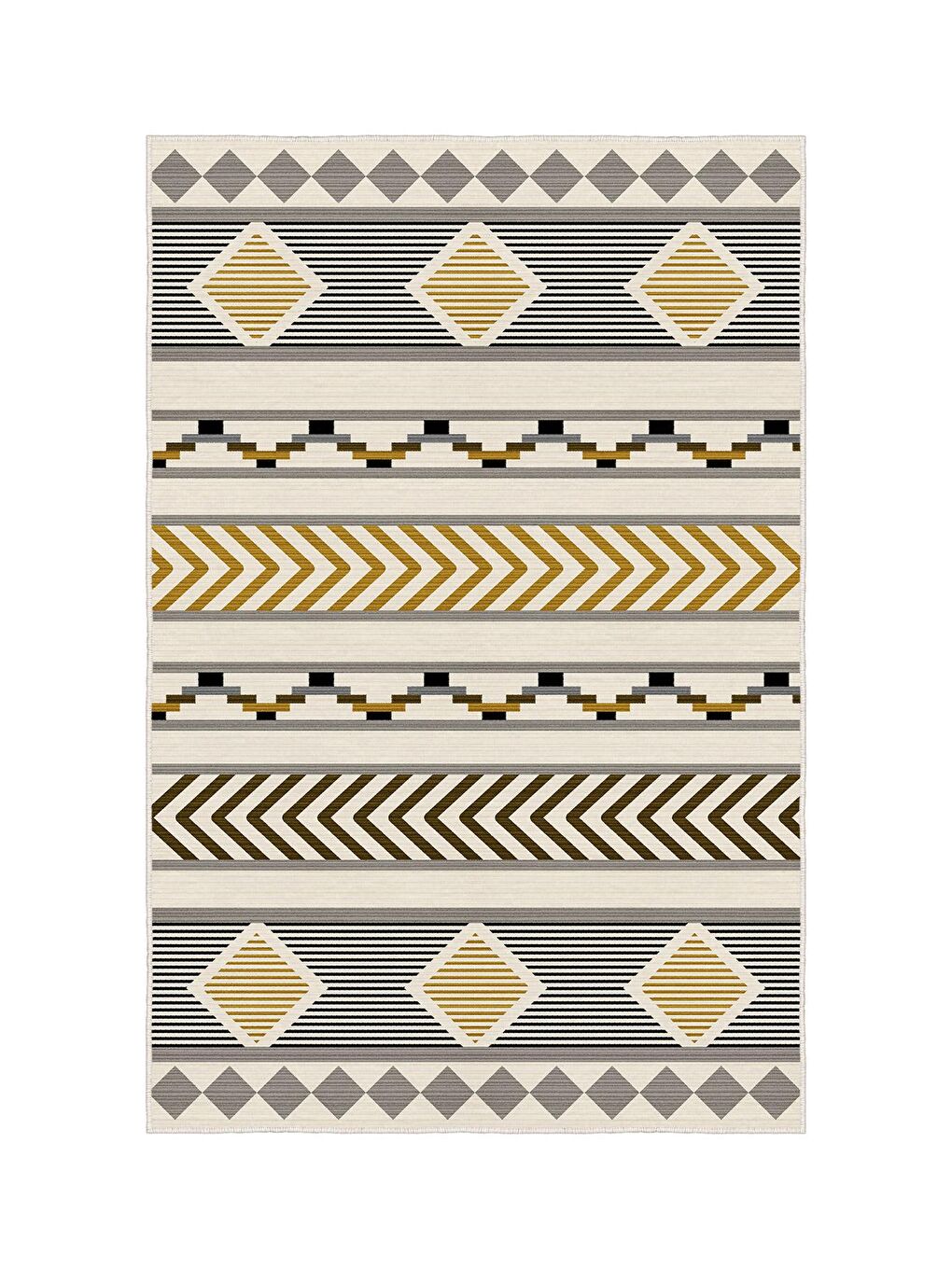 Yeşil Özel Tasarım, Kaymaz Taban, İnce, Yıkanabilir, Modern Halı WOOKECE1454 60x100-3