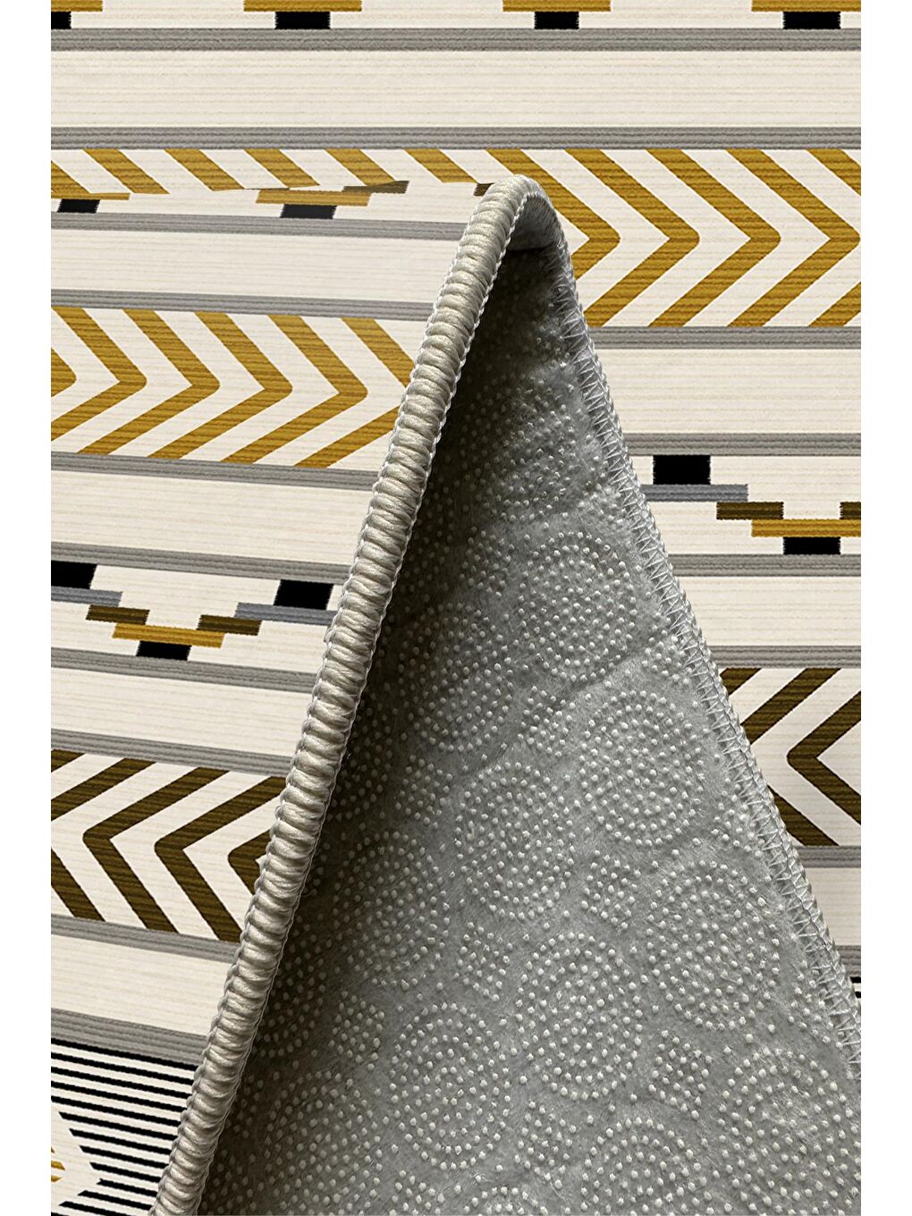 Yeşil Özel Tasarım, Kaymaz Taban, İnce, Yıkanabilir, Modern Halı WOOKECE1454 60x100-5