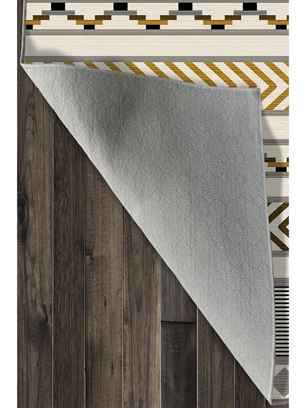 Yeşil Özel Tasarım, Kaymaz Taban, İnce, Yıkanabilir, Modern Halı WOOKECE1454 60x100-6