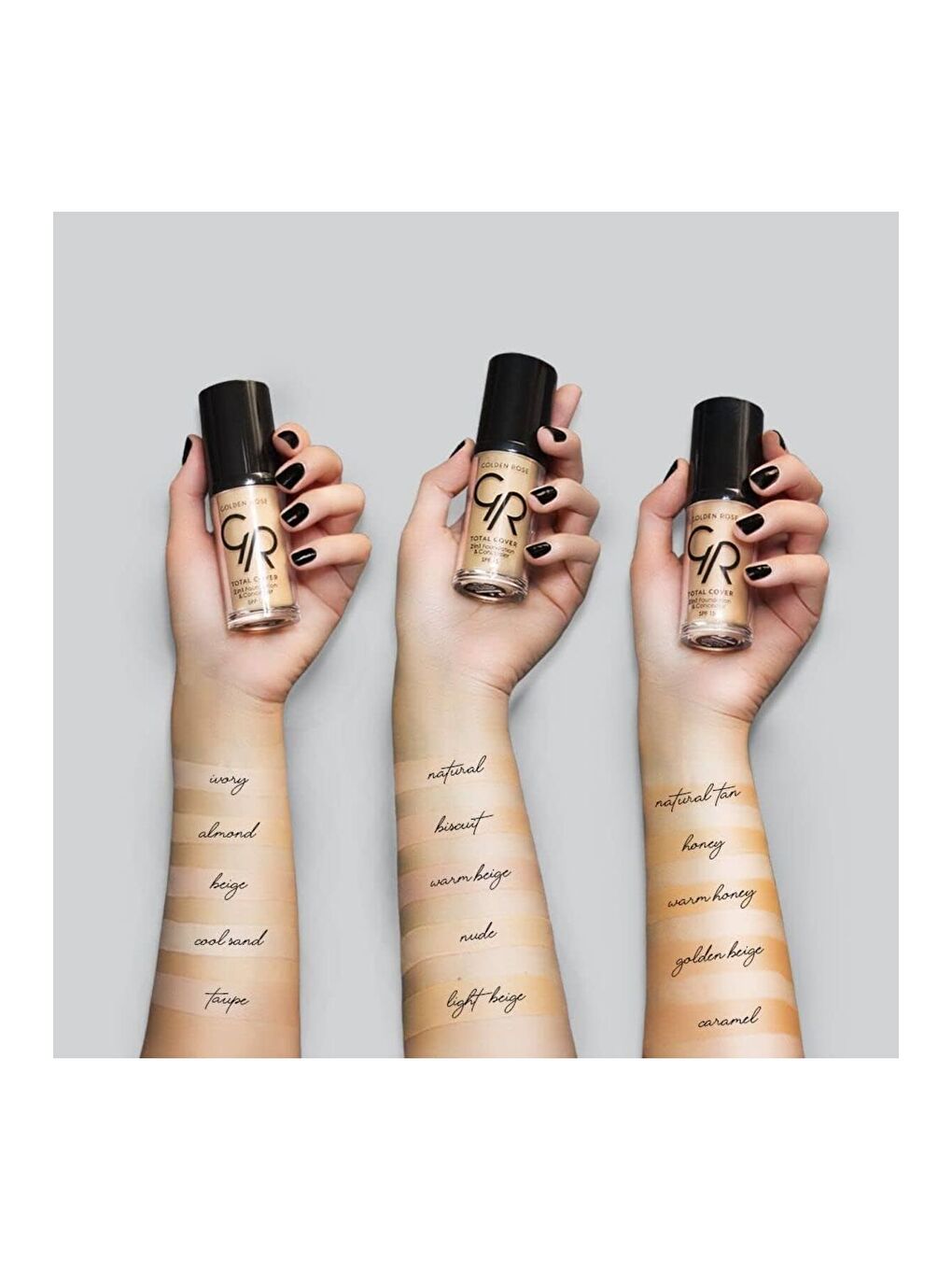 2'si 1 Arada Fondöten & Kapatıcı - Total 2 in 1 Foundation & Concealer No:1-4