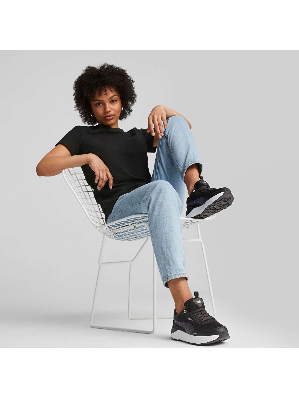 Siyah HER Kadın Tişört-1