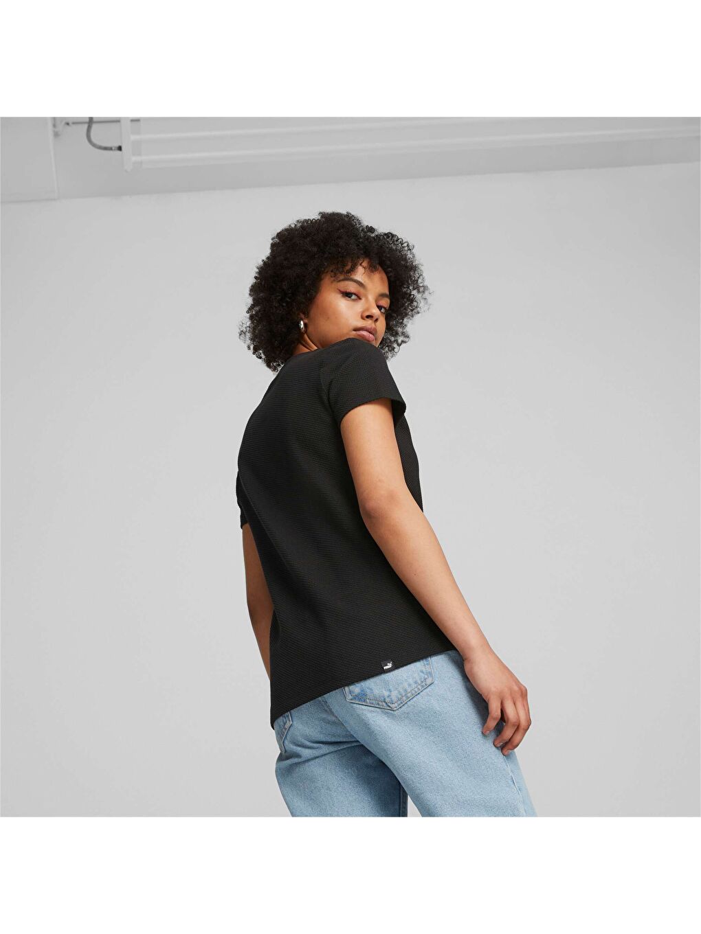 Siyah HER Kadın Tişört-2