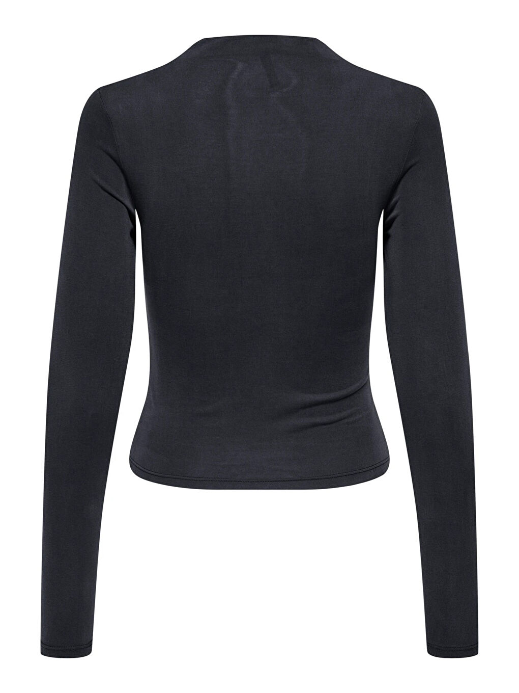 Siyah Onlhannah Regular Fit Bisiklet Yaka Kırışıklık Detaylı Kadın T Shirt 15363623-6