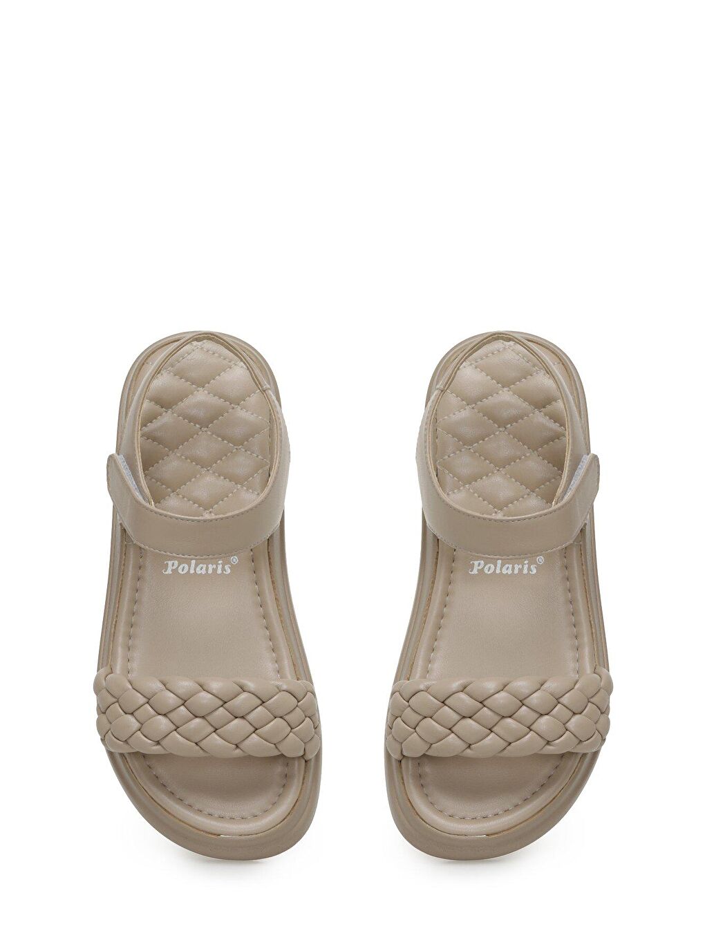 319793.Z 3FX Bej Kadın Kalın Taban Sandalet-3