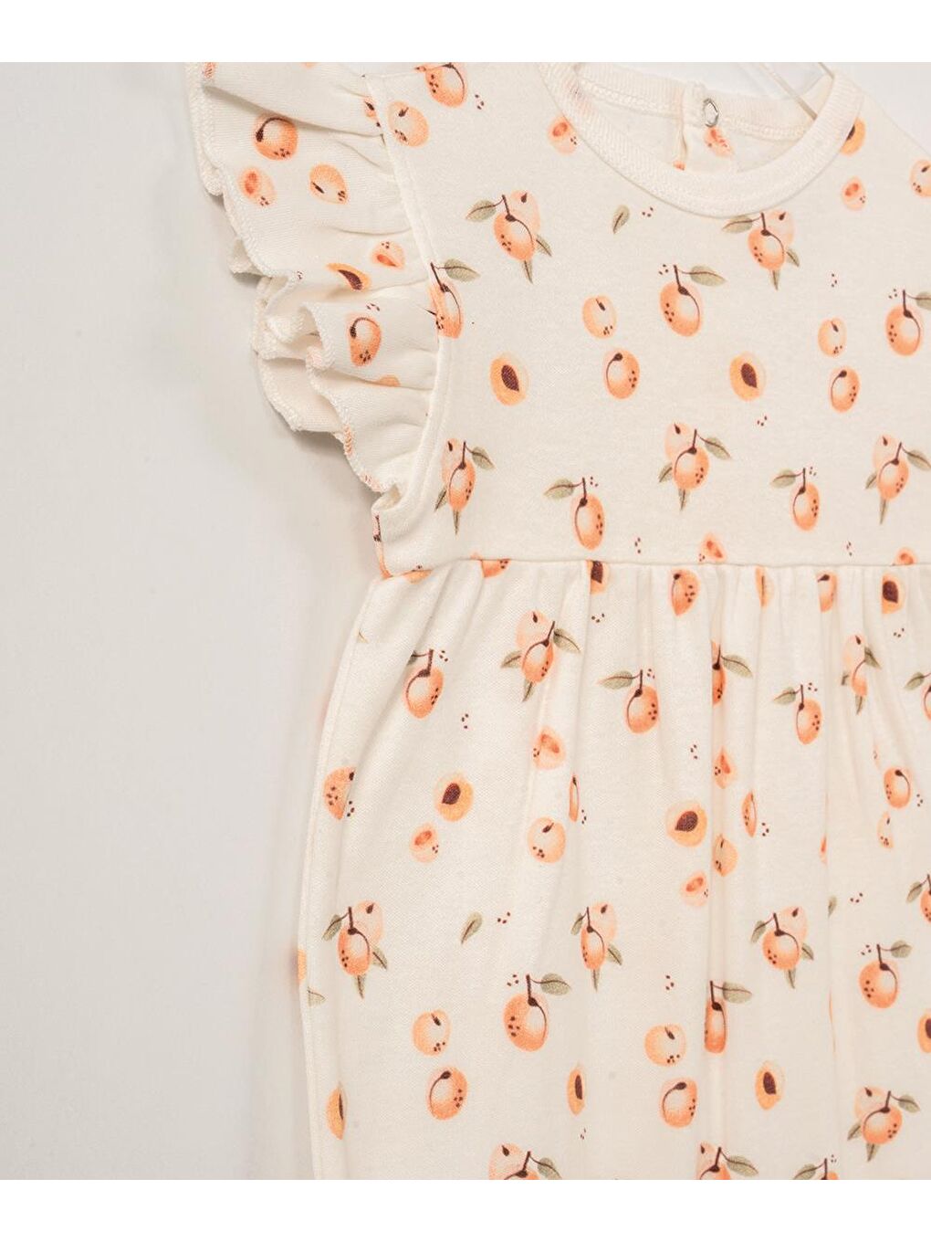 Ekru Apricot Fırfırlı Atlet Tulum-5