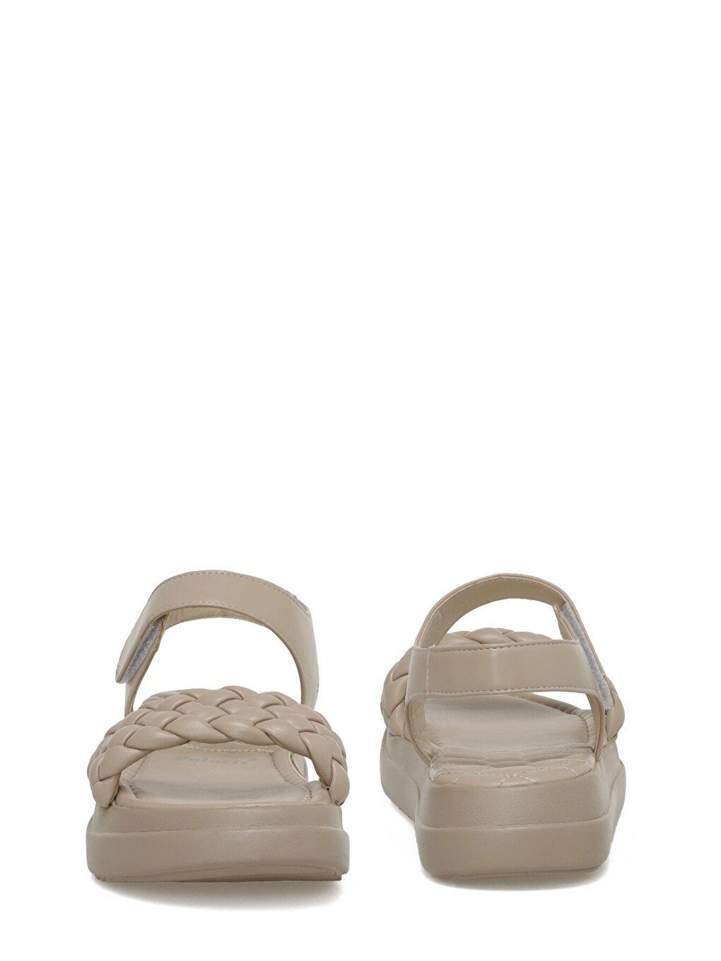 319793.Z 3FX Bej Kadın Kalın Taban Sandalet-4