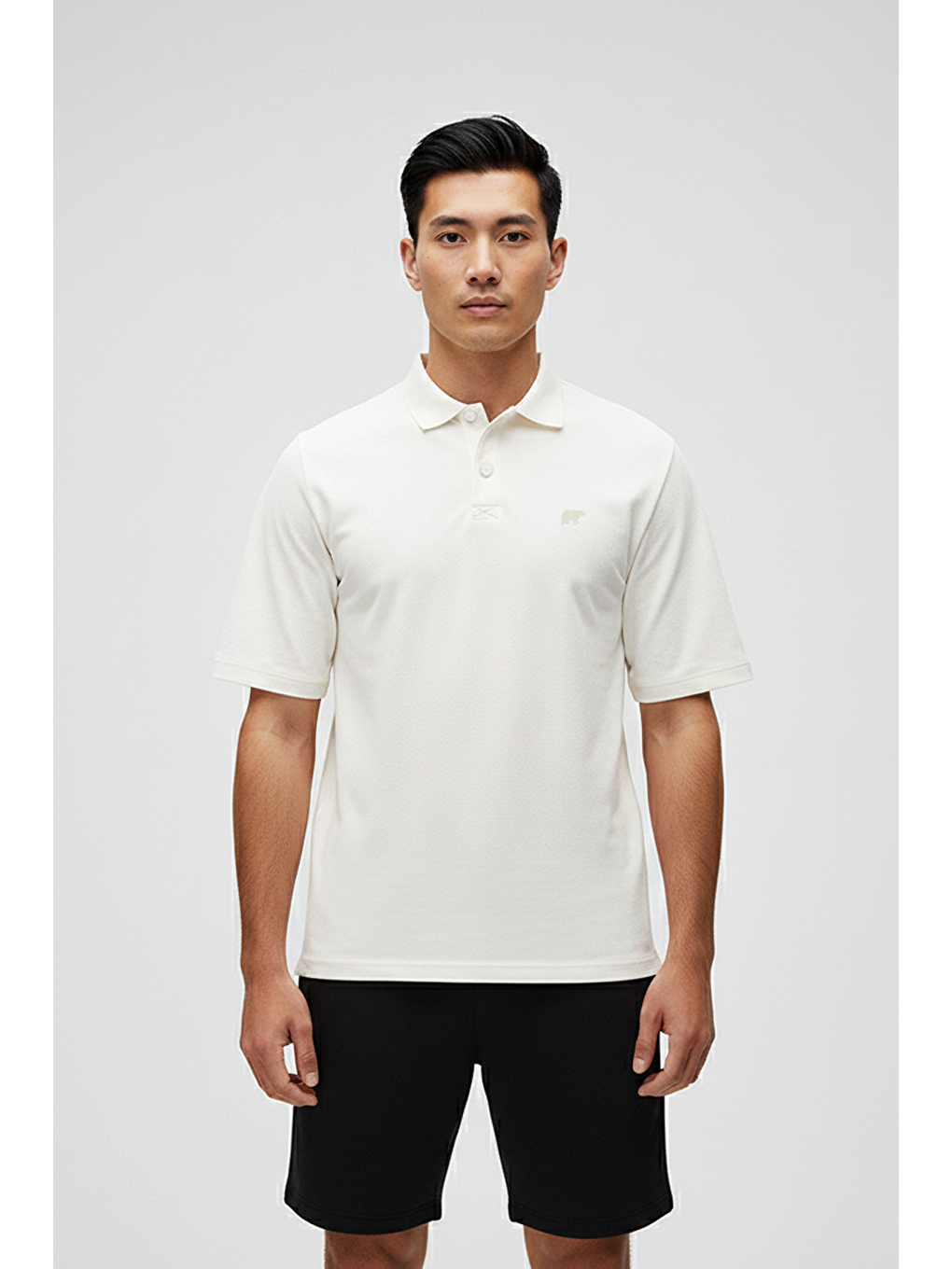 City Walker Beyaz Polo Yaka Erkek Tişört