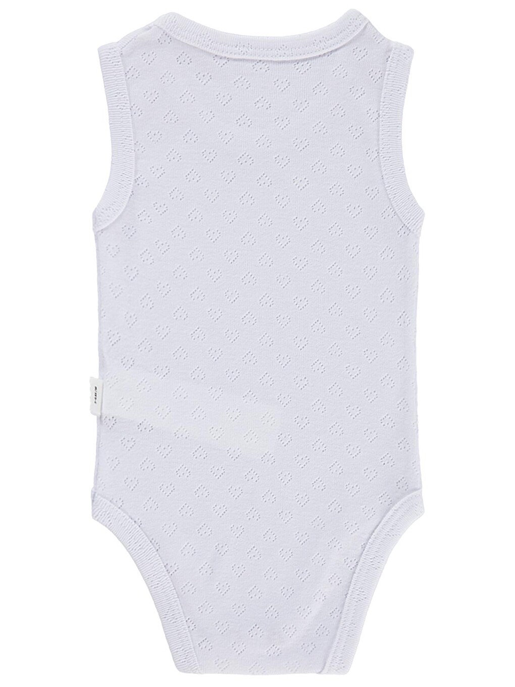 Baby Jakarlı 3-36 Ay Çıtçıtlı Badi - Beyaz-2